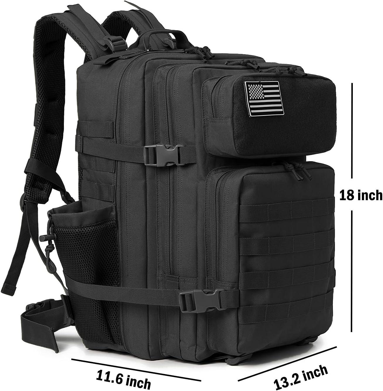 QT&QY 25L Military Tactical Backpacks For men Survival Army Laser cut Molle  Daypack small EDC Bug Out Bag Gym Rucksack With Dual Cup Holders medical  Rucksack Black : Sports & Outdoors 