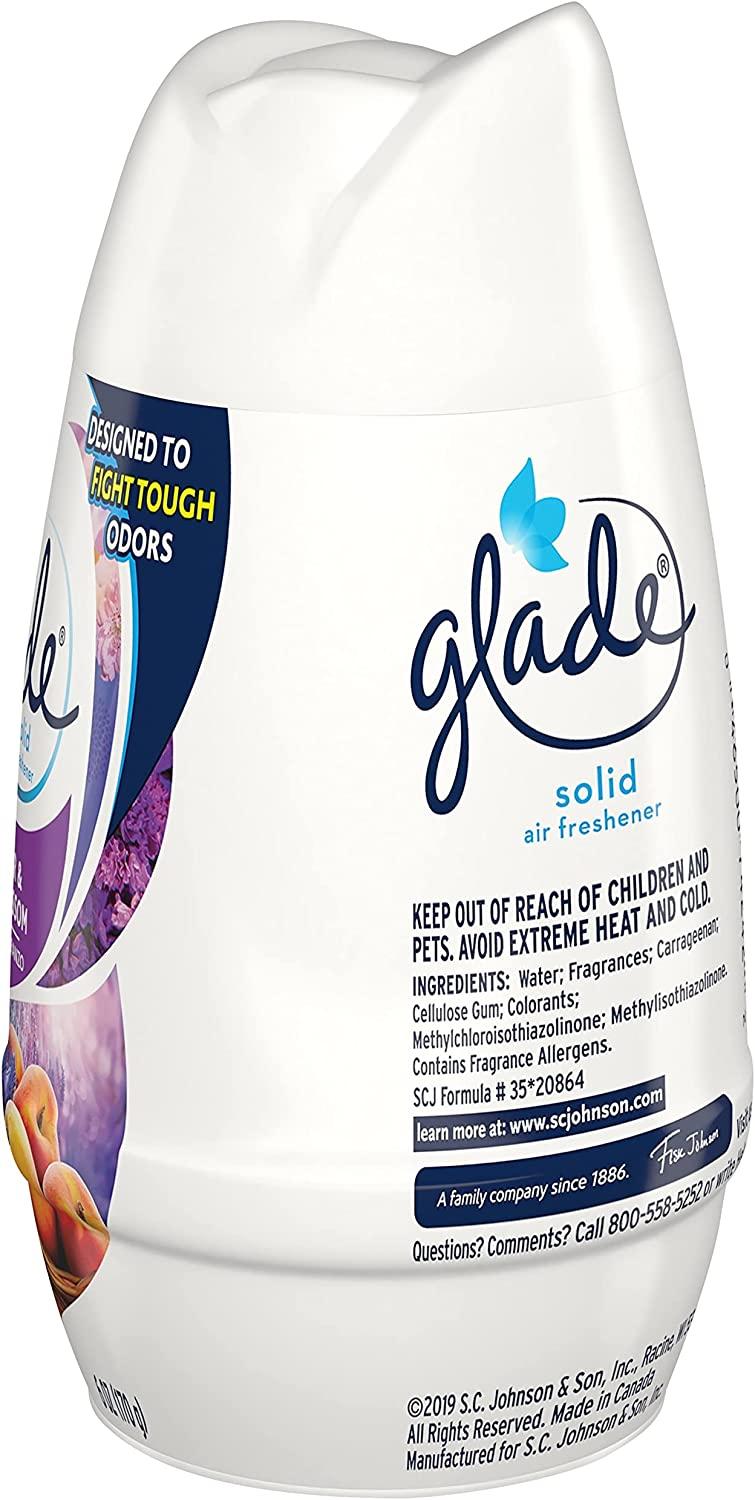 Glade Solid Air Freshener, Deodorizer for Home and Bathroom, Lavender &  Peach Blossom, 6 Oz, Pack of 1