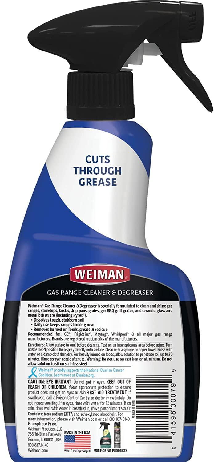 Weiman Gas Range and Stove Top Cleaner and Degreaser 2 Pack