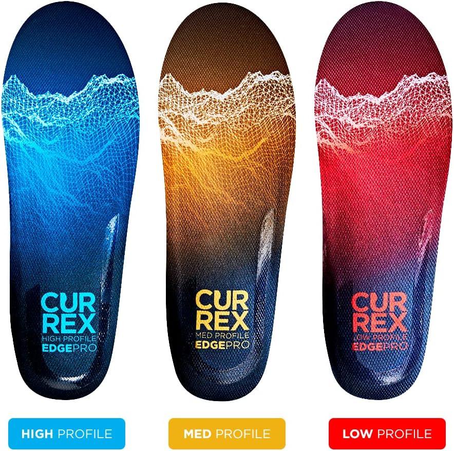 CURREX EdgePRO Insole Men Women Youth Shock Absorption Cushioning  Anatomic Support Ideal for Skiing Snowboarding Yellow L (Mens 9-10)