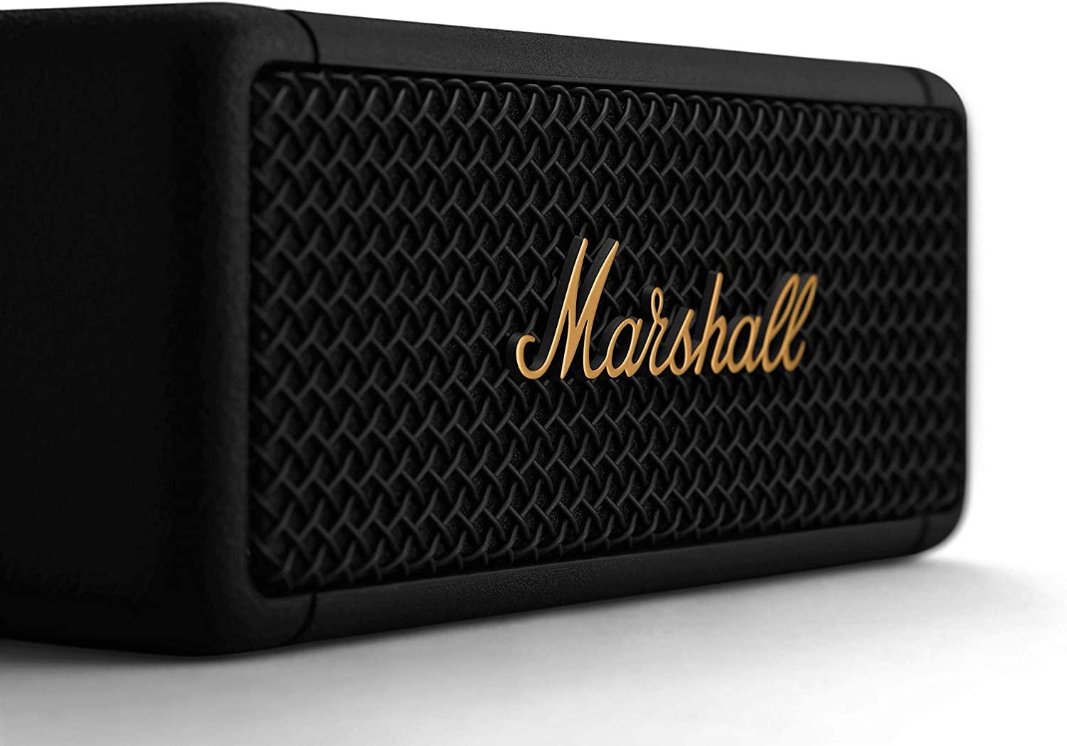 Marshall Emberton Bluetooth Portable Speaker in Black & Brass