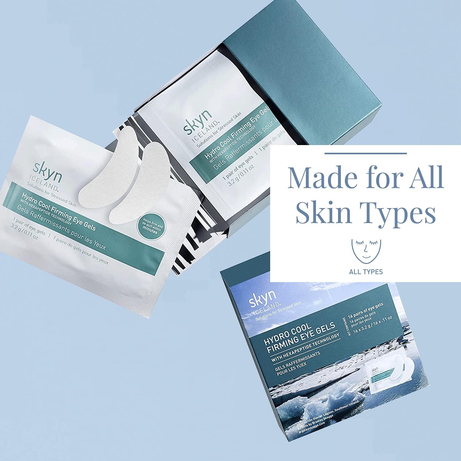 skyn ICELAND Hydro Cool Firming Eye Gels 16 Pairs for Firming, Toning