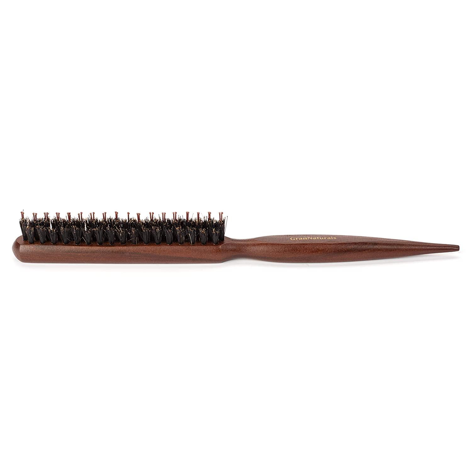 Boar & Nylon Bristle Teasing Brush Teasing Comb with Rat Tail Pick for