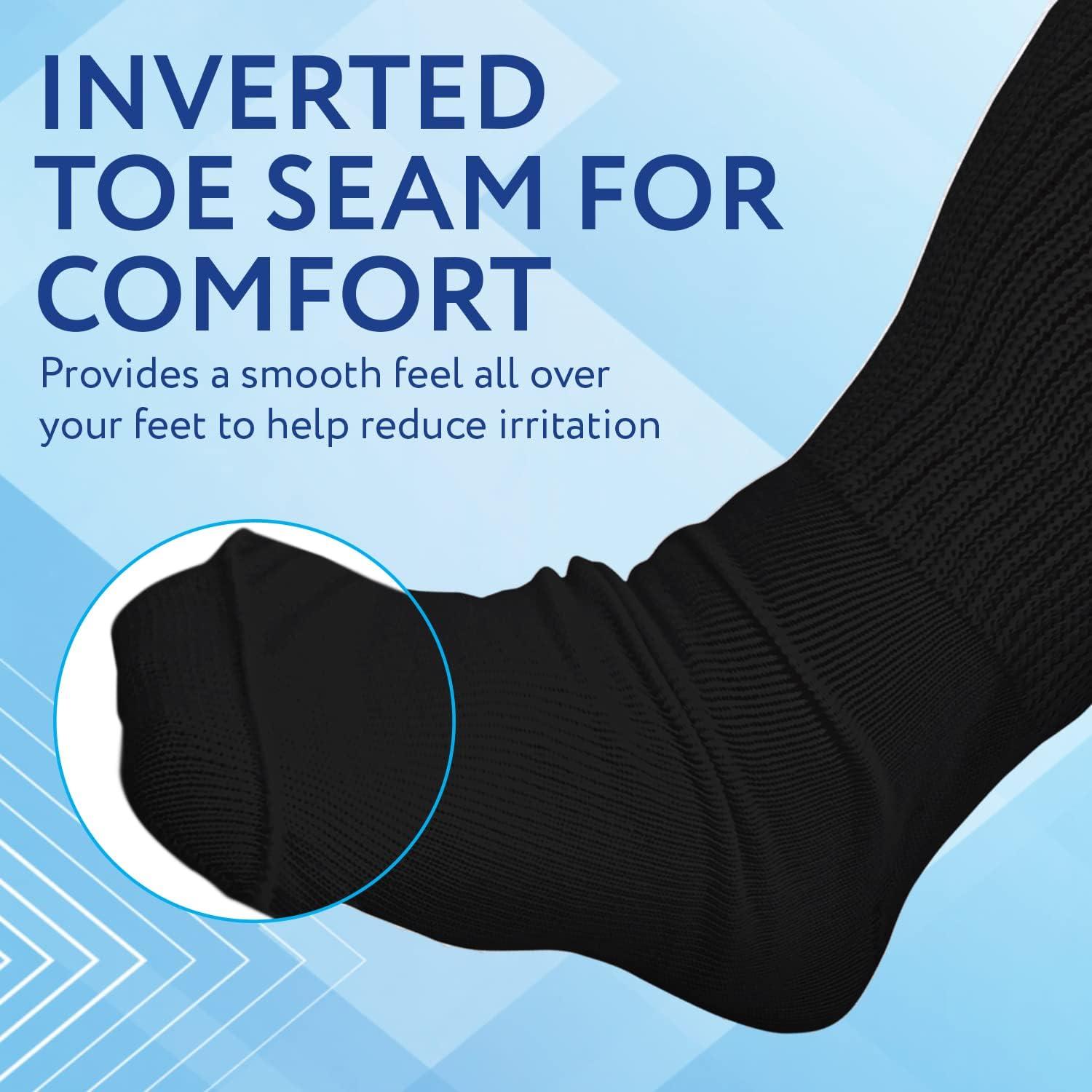 IMPRESA 2 Pairs of Super Wide Socks With Non-Skid Grips for Lymphedema -  Bariatric Sock - Oversized anti-slip Sock Stretches up to 30'' Over Calf  for