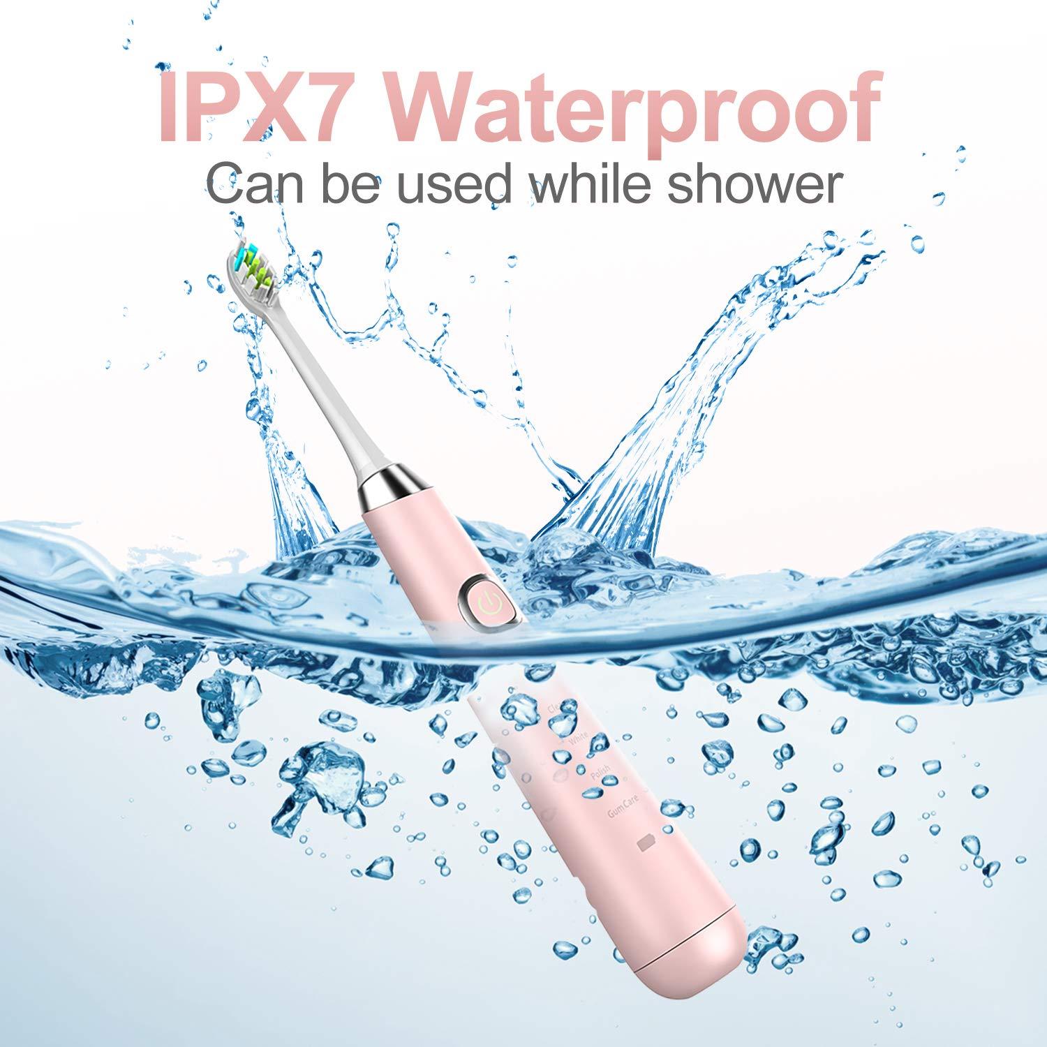 Hanasco Sonic Electric Toothbrush Rechargeable for Adults, 4 Modes with