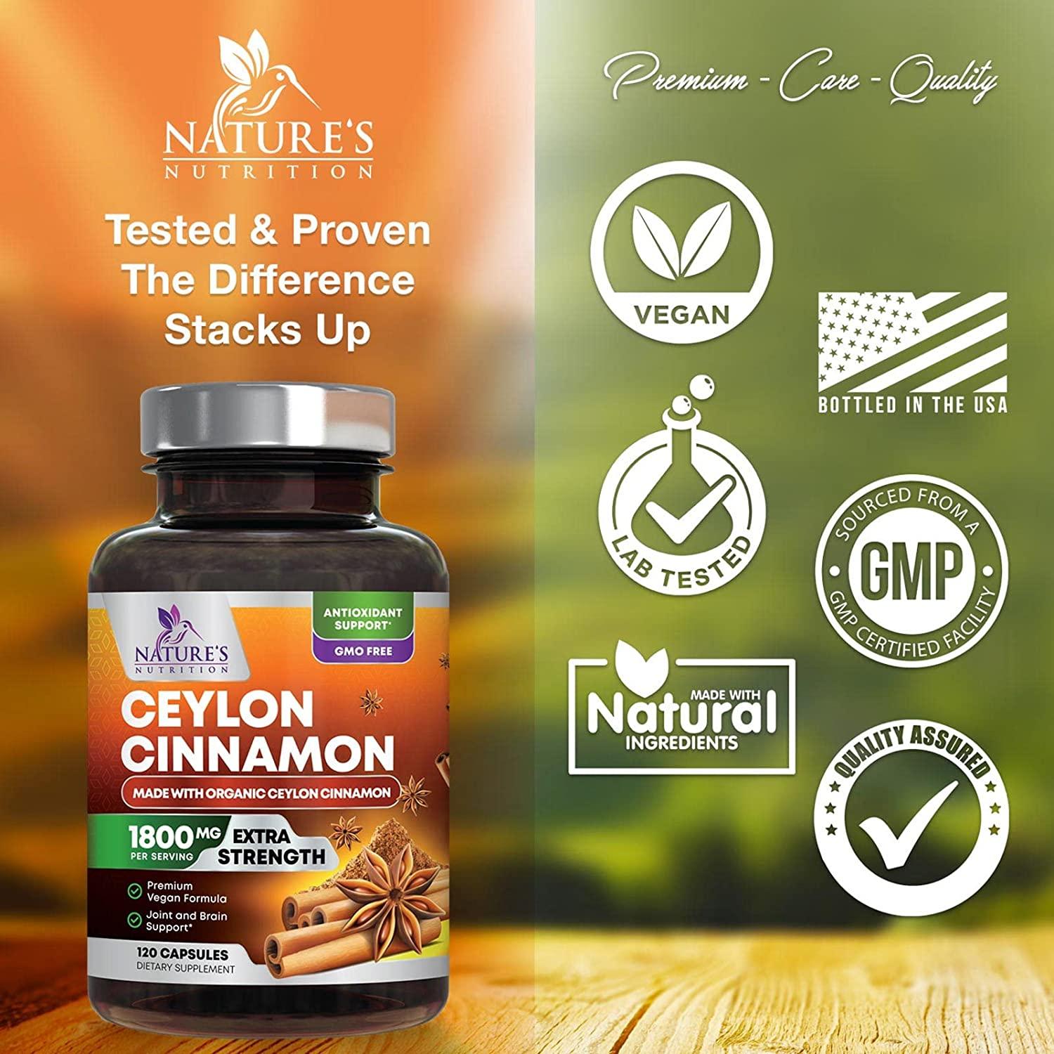 Organic Ceylon Cinnamon Capsules (Certified Organic Ceylon Cinnamon