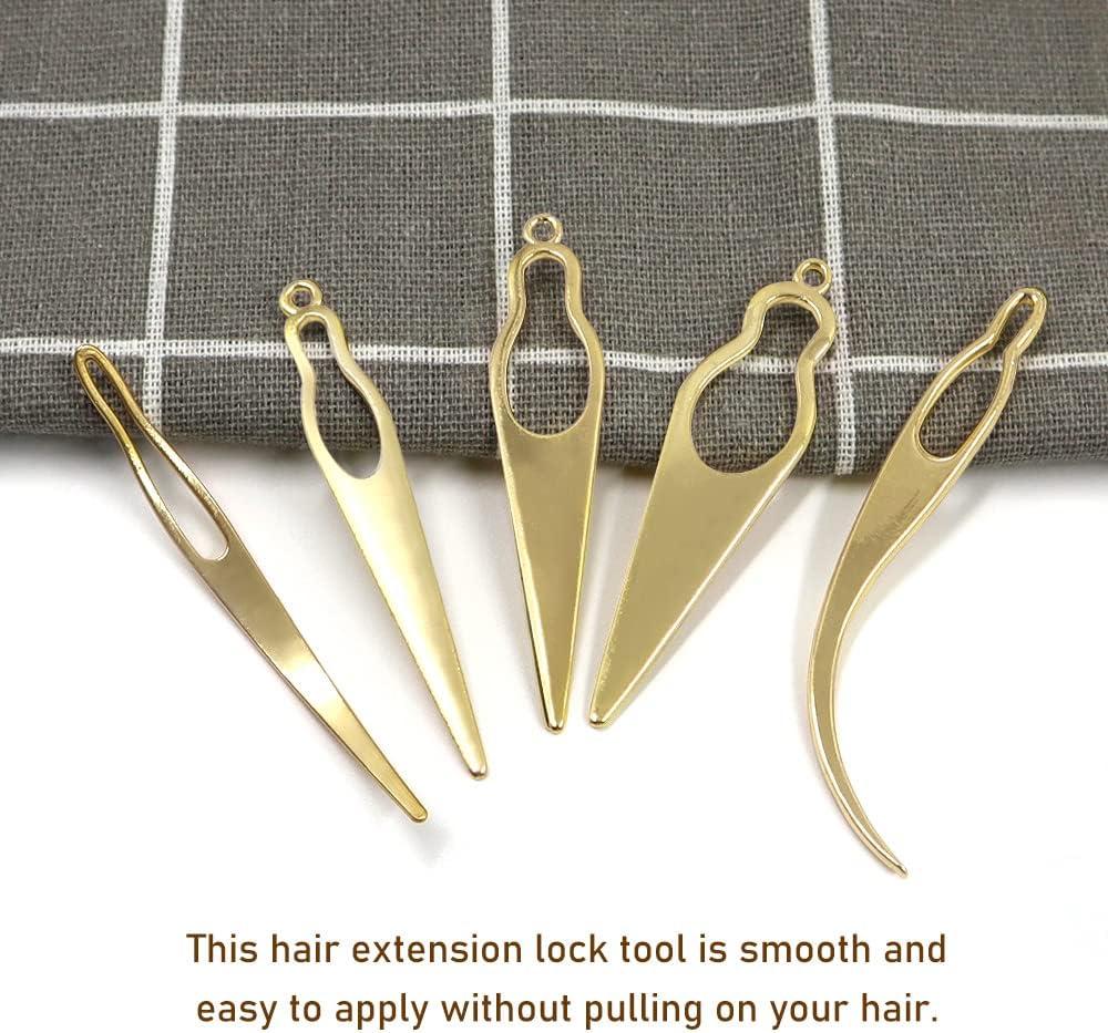 5 Pieces Dreadlocks Tool Interlocking Tool for Locs Easy Loc Hair Tool for  Dreadlocks Sisterlock Crochet Tool for Hair Tightening Accessories golden