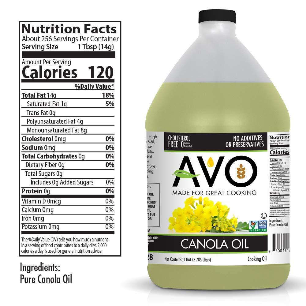 AVO NONGMO Certified Expeller Pressed Canola Oil 1 Gallon