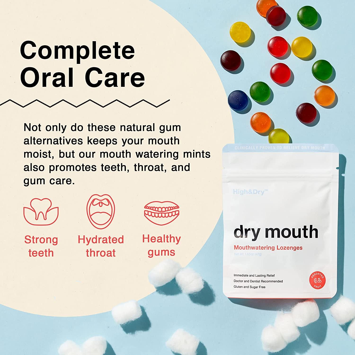 High&Dry Dry Mouth Lozenges, Helps Stimulate Salivary Flow, Targets