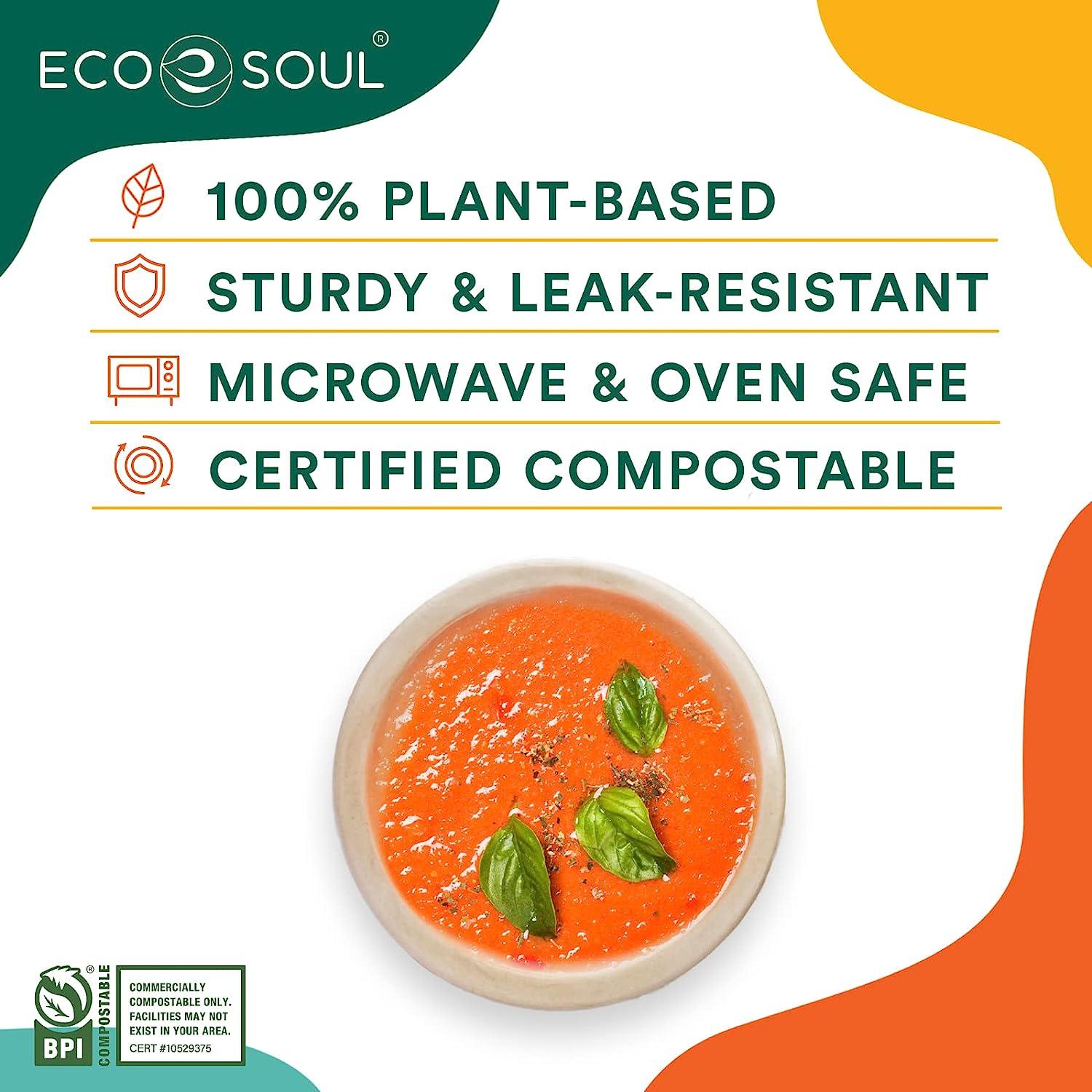 ECO SOUL 100% composteerbare soepkommen van 12 oz