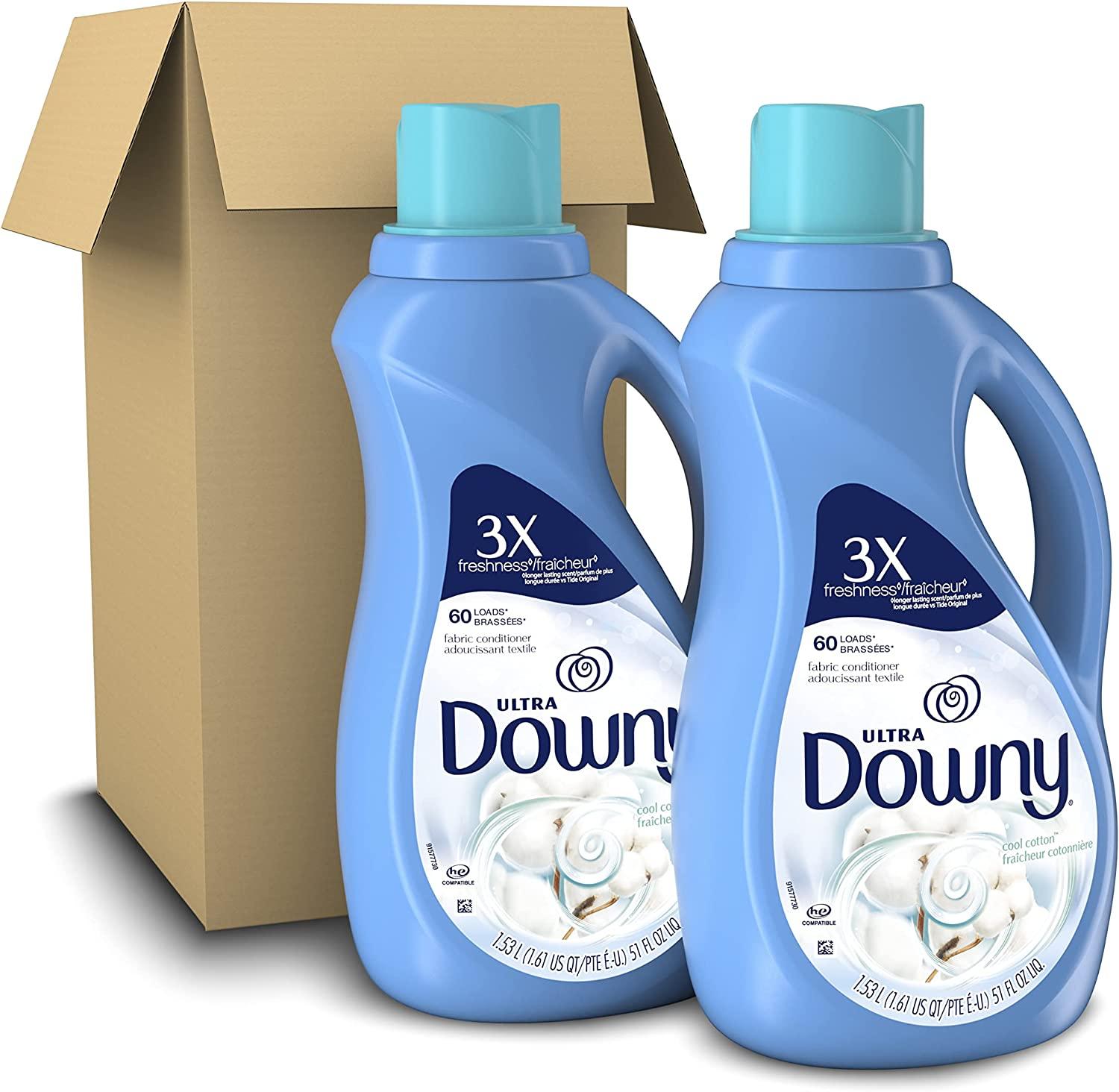 Downy Ultra Laundry Fabric Softener Liquid, Cool Cotton Scent, 120