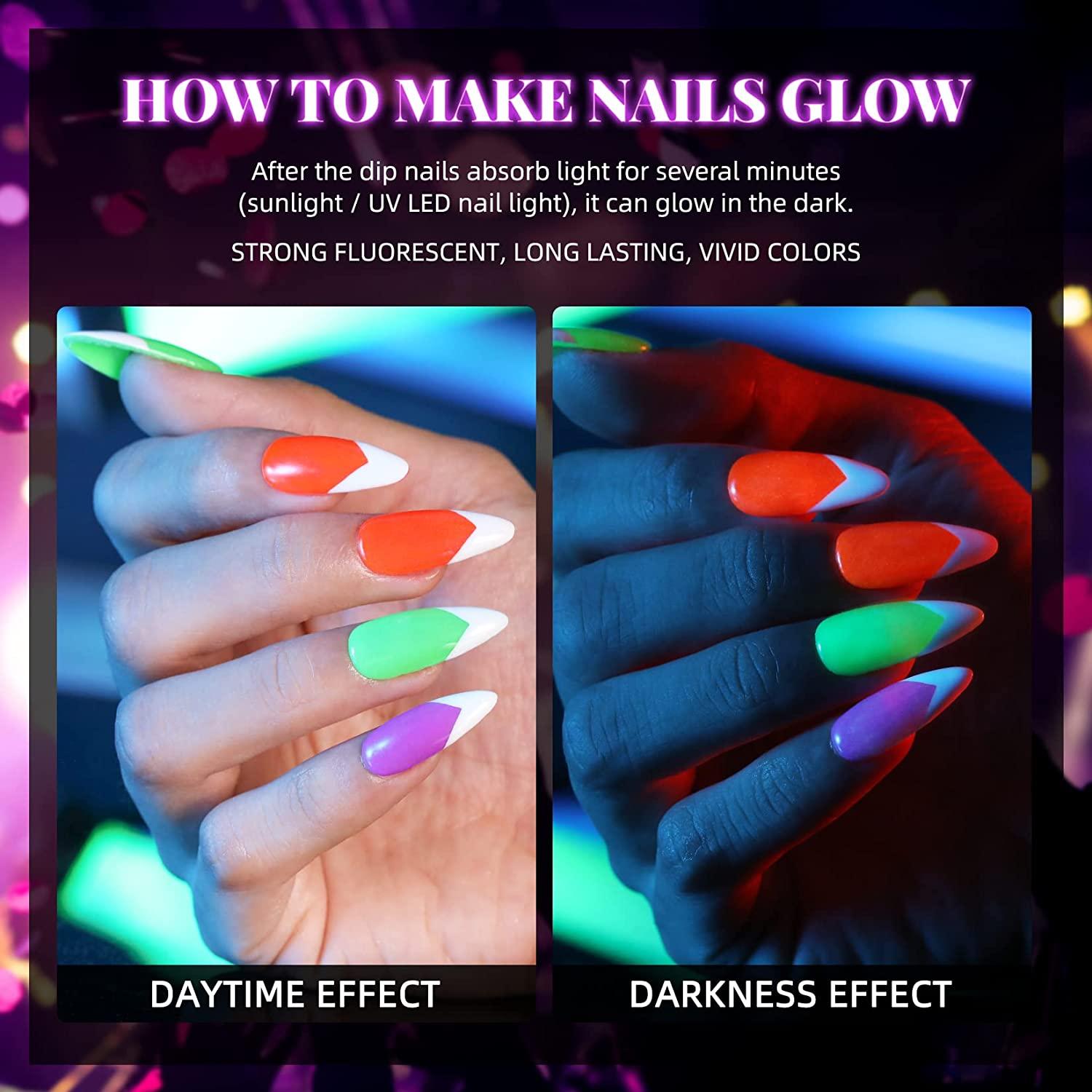 fluorescent nail dip powder