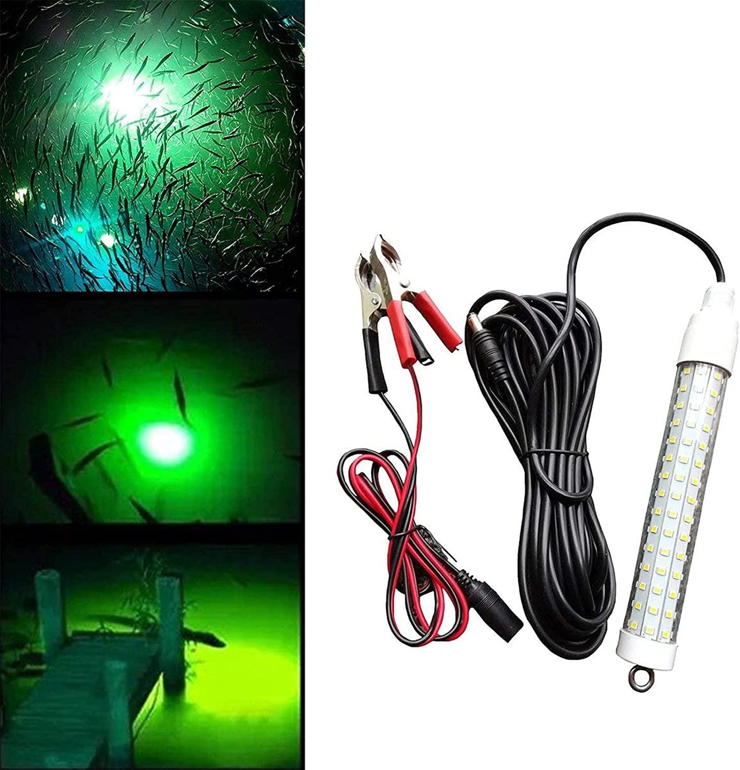 12V 120 LED Submersible Fishing Light Underwater Fish Finder Lamp, Night  Fishing Lure Bait Finder Crappie Boat Ice Fishing Light Attractants More  Fish in Freshwater & Saltwater, with 6M Power Cord