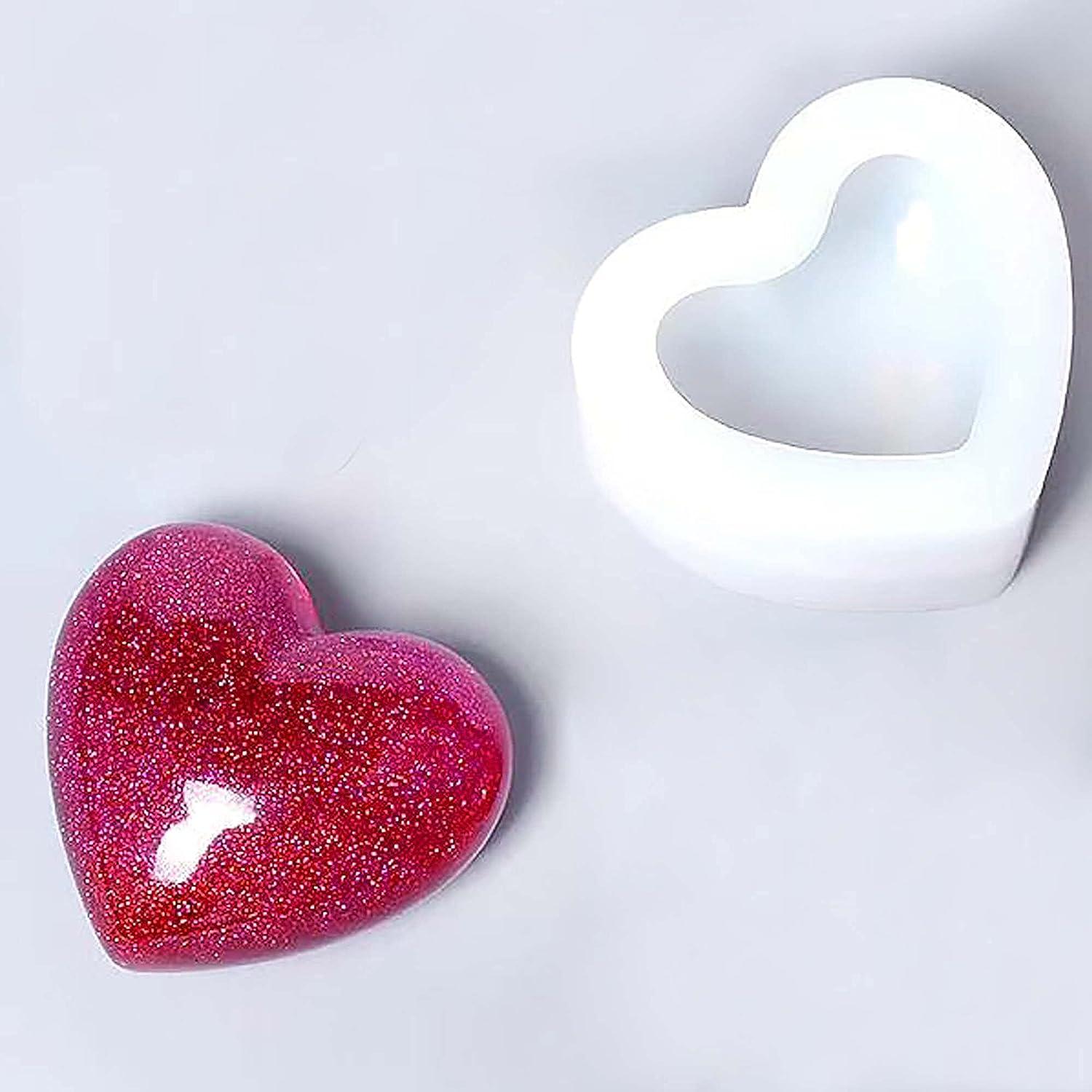UOUYOO Heart Shape Silicone Mold Resin Molds Heart Shape Mold for