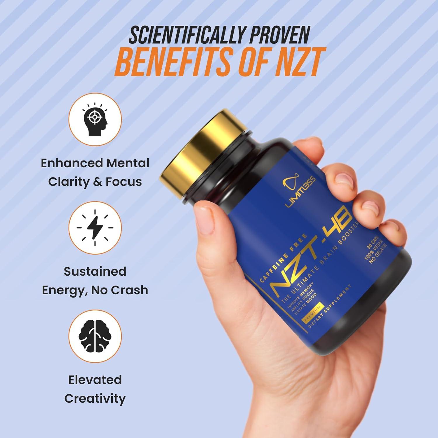NZT-48 Premium Brain Booster - Lions Mane Nootropic