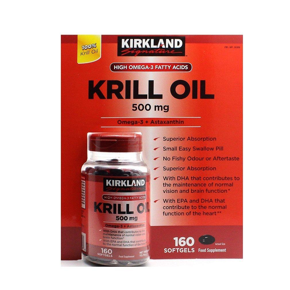 Kirkland Signature Krill Oil 500 mg 160 Softgels
