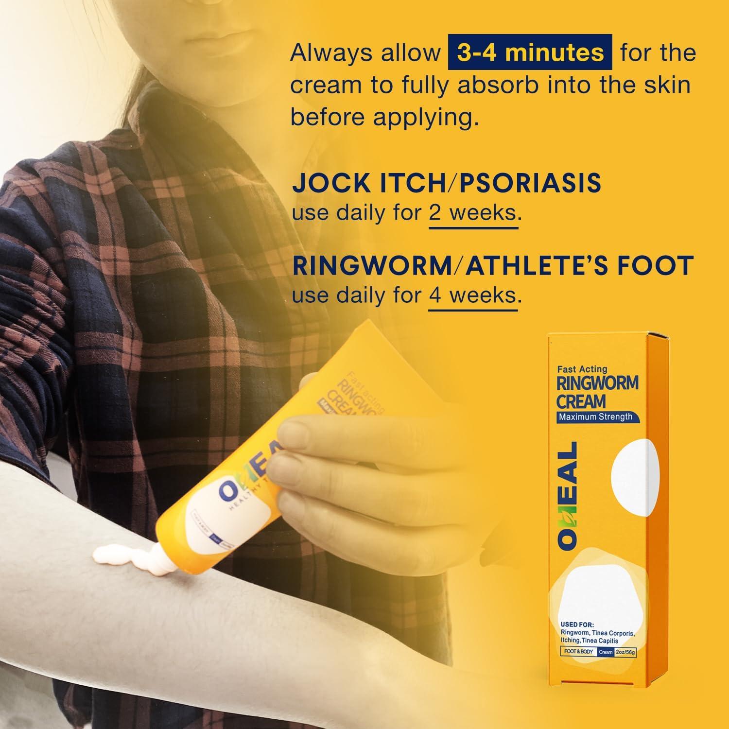 OHEAL Fast Acting Ringworm Treatment for Humans Tinea Versicolor Treatment Antifungal Ringworm