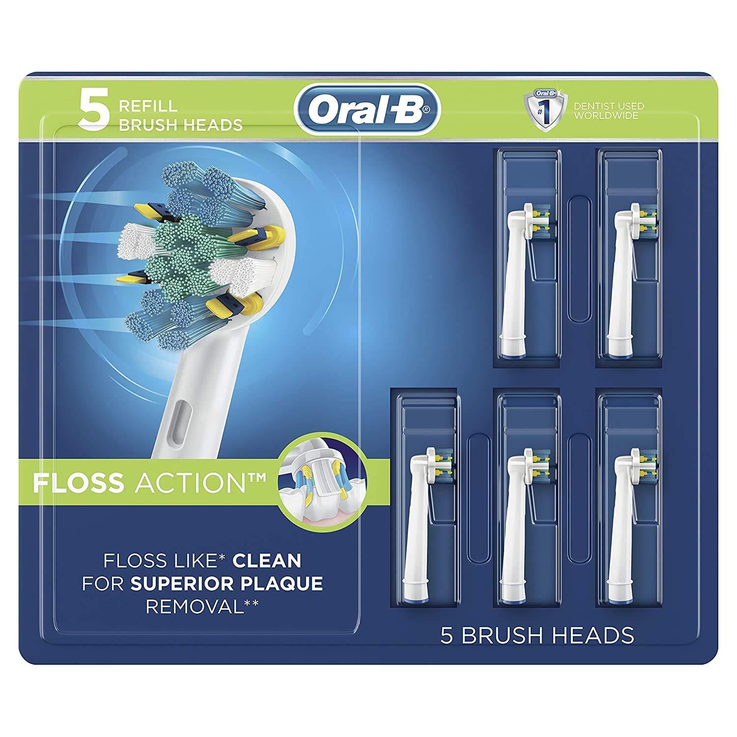 OralB FlossAction Electric Toothbrush Replacement Brush Heads Refills