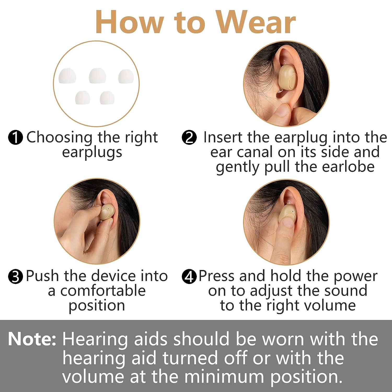 Hearing Aids, Mini Hearing Amplifiers for Adults & Seniors with Noise