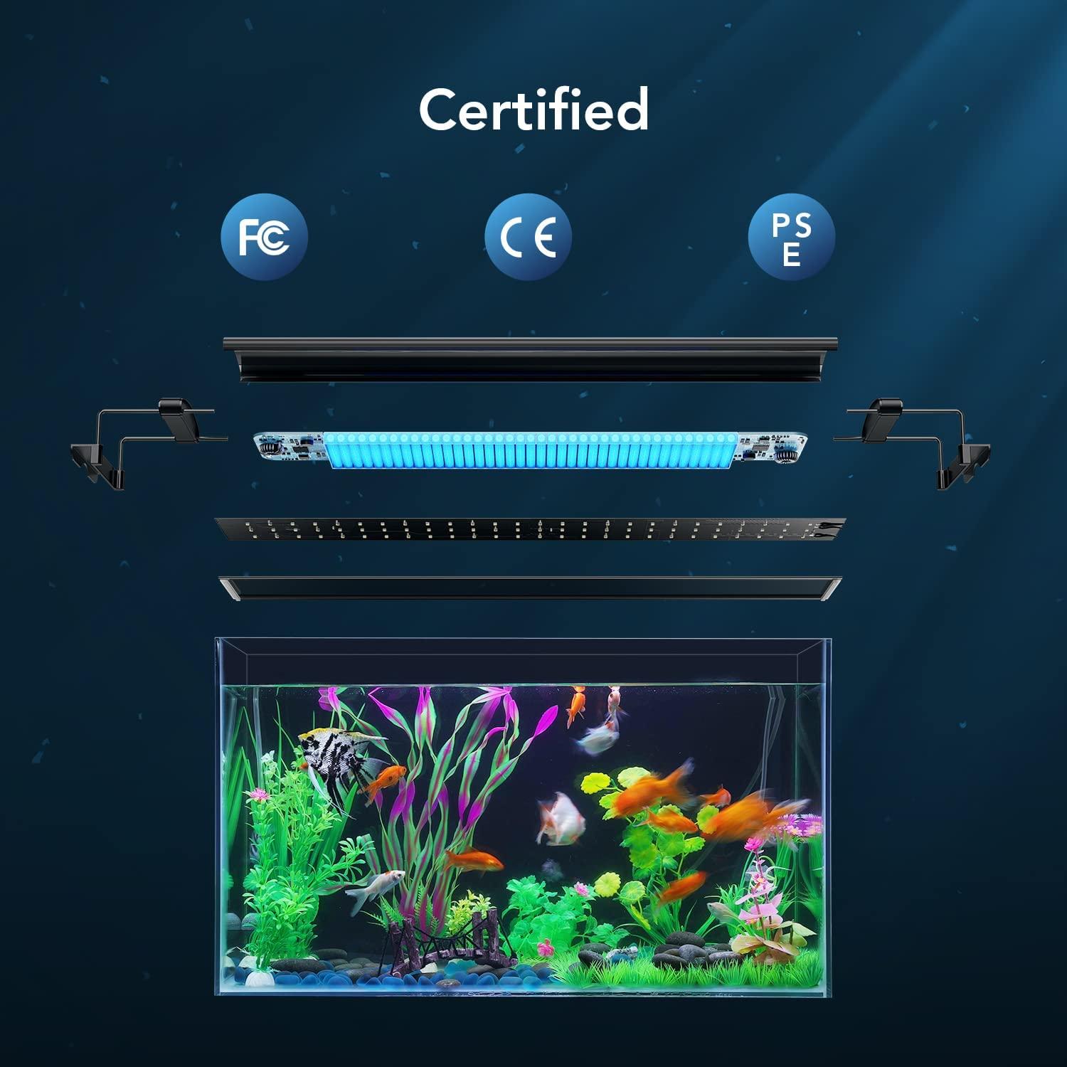 Honpal LED Aquarium Light Full Spectrum Fish Tank Light for Coral Plants & Freshwater Fish