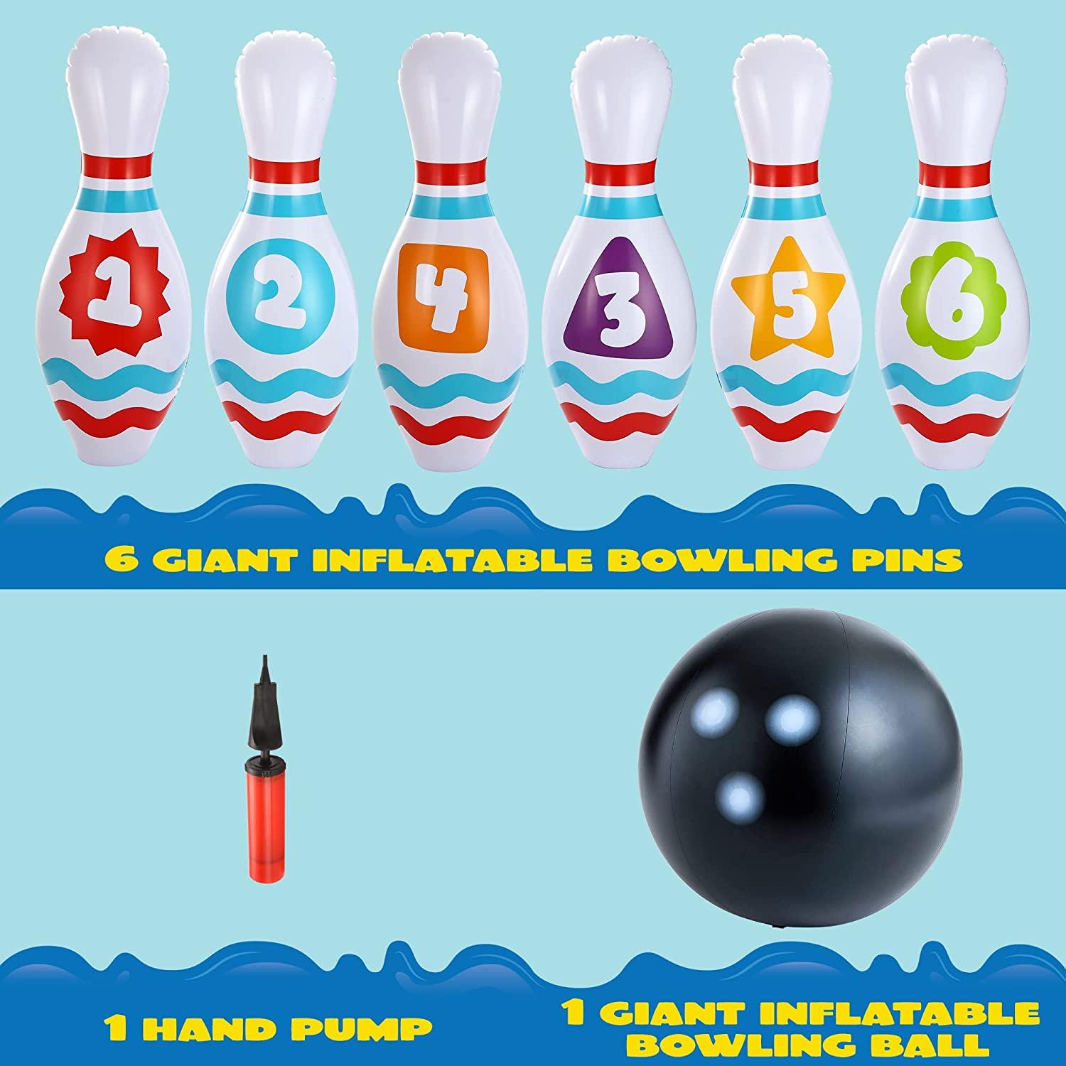 JOYIN Giant Inflatable Bowling Set for Kids and Adults, Christmas