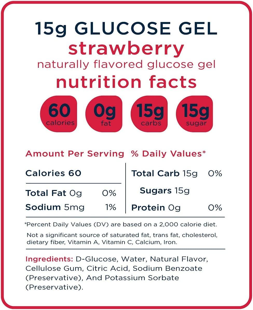 Transcend Glucose Gel Packs Strawberry 15 Pack (1.1oz Each) FSA