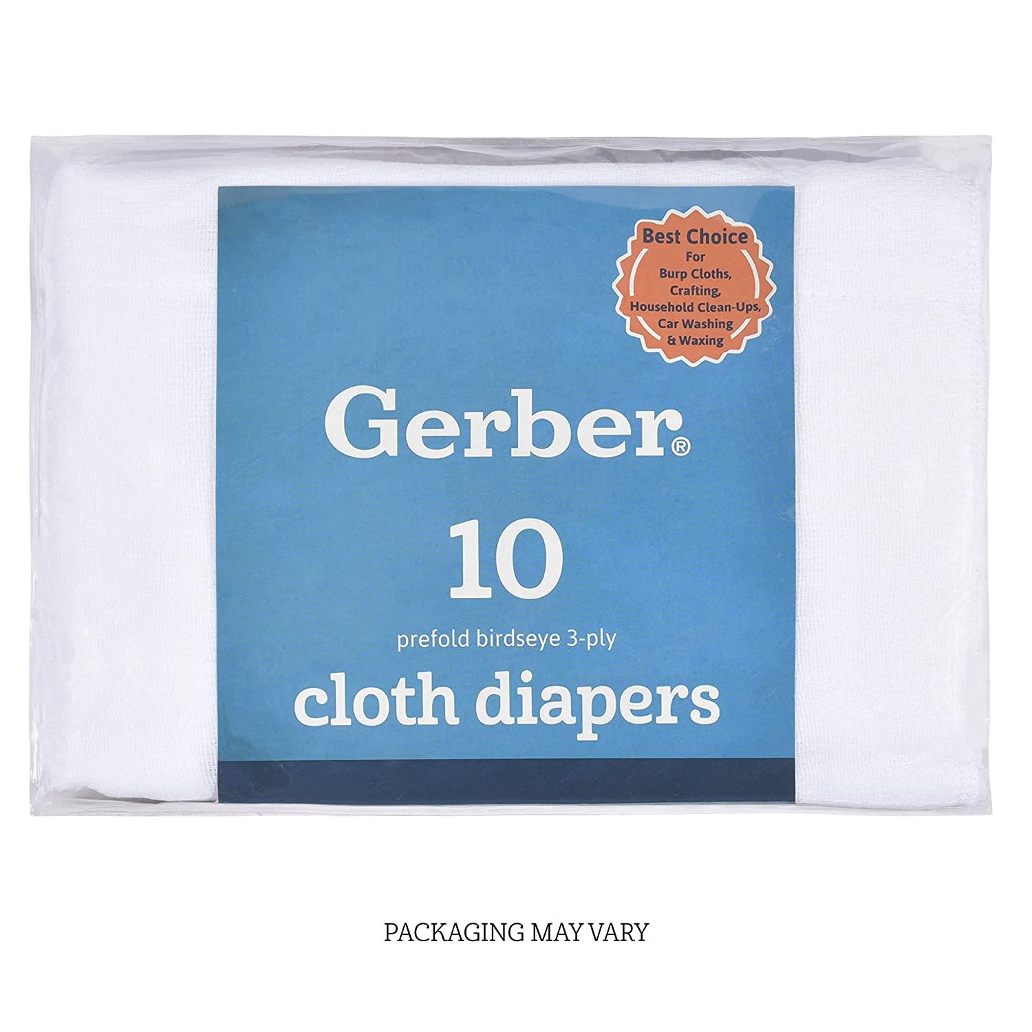 Gerber 6 Count Washcloth, White