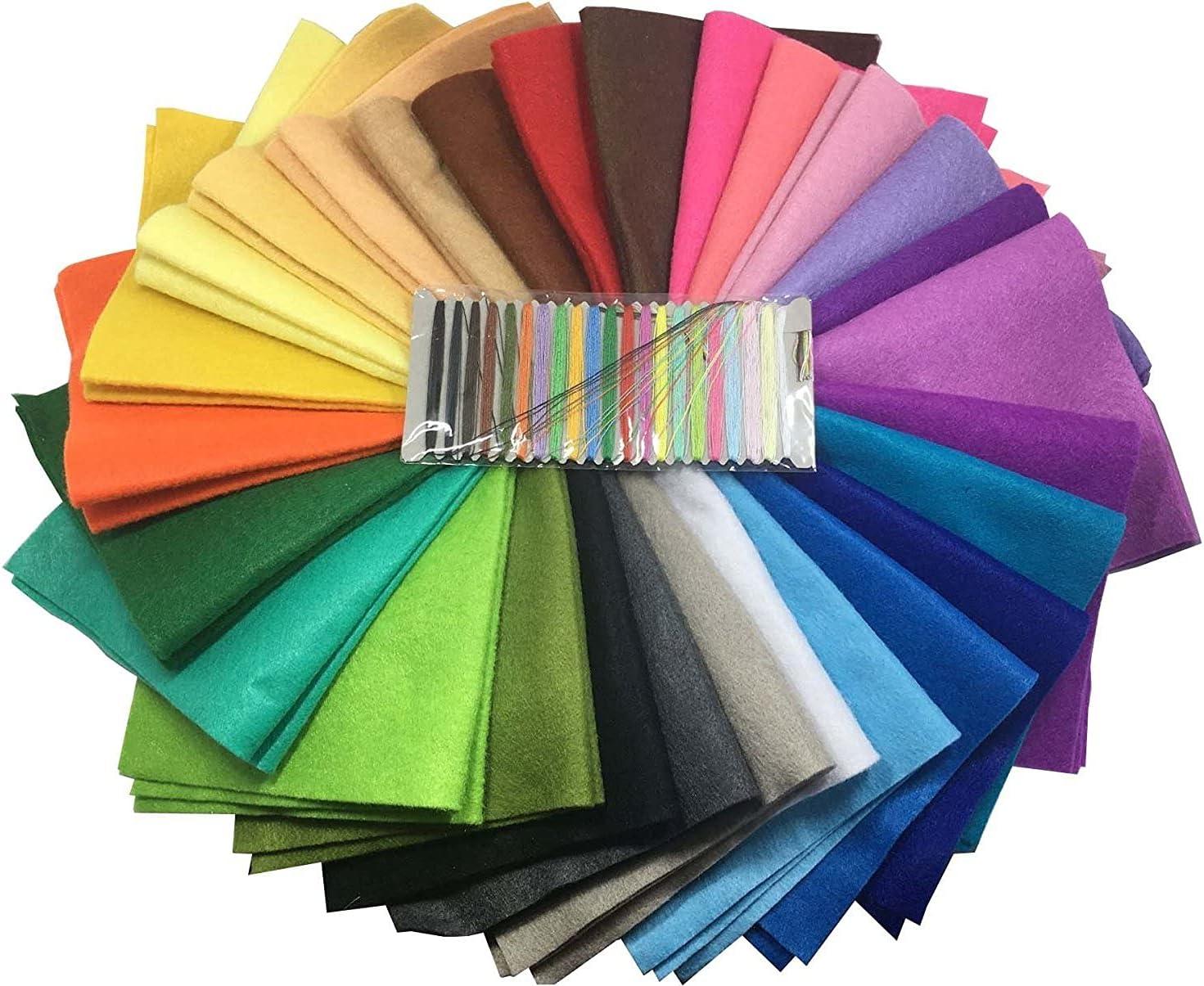 20Pcs Fabric Felt Sheets 12X8, Assorted Colors,Diy Craft Squares