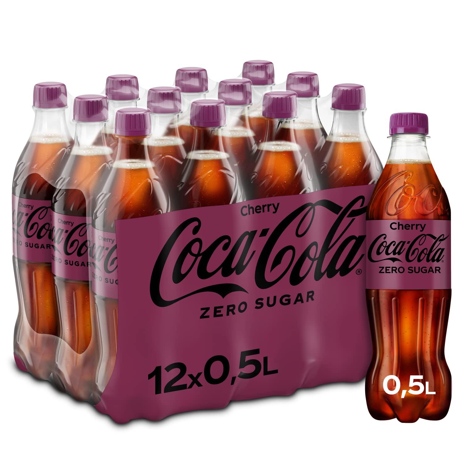 Coca Cola Zero Sugar Cherry Fruity Caffeinated Soft Drink Bundle