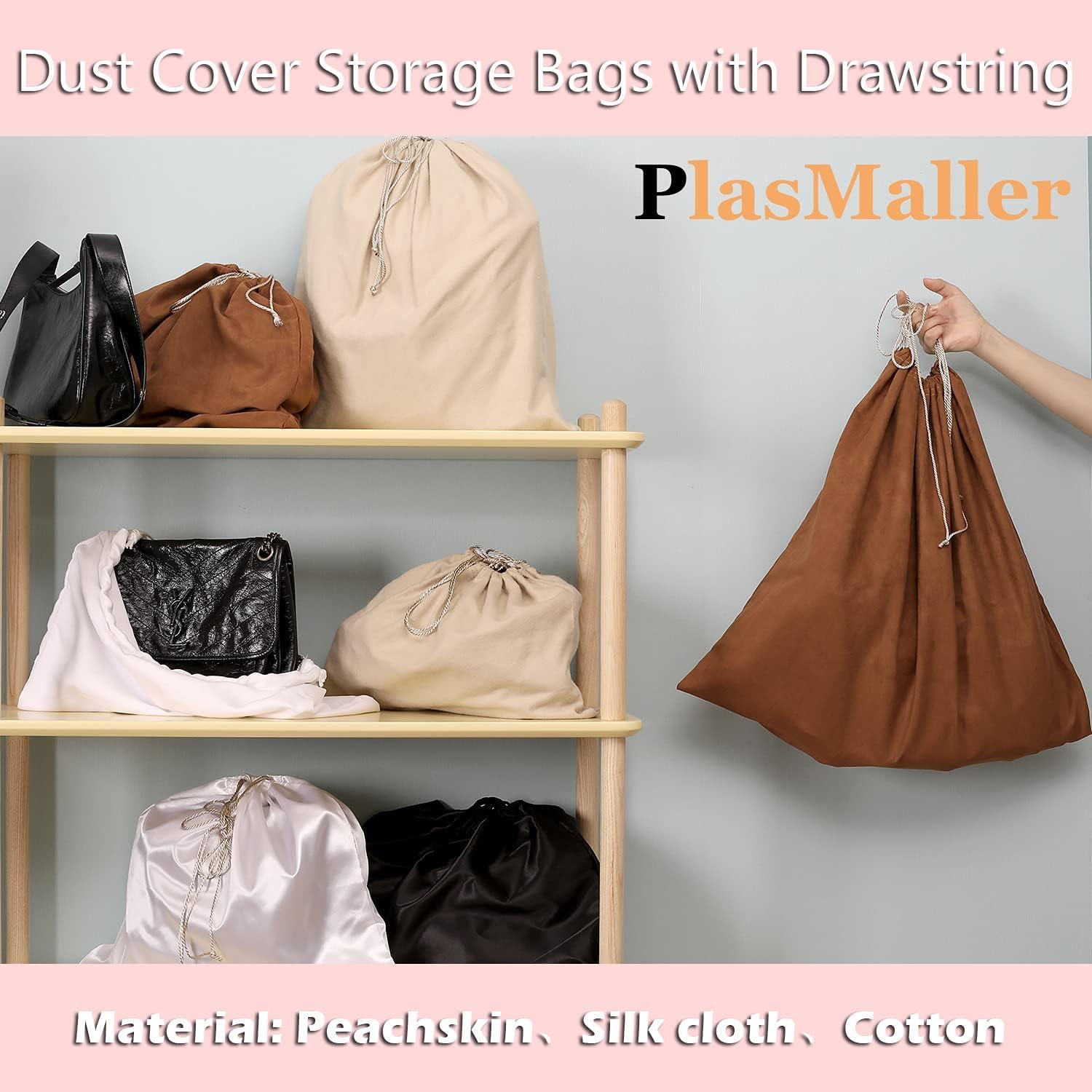 6 Pack Dust Bags for Handbags Silk Dust Cover Bag for Handbags