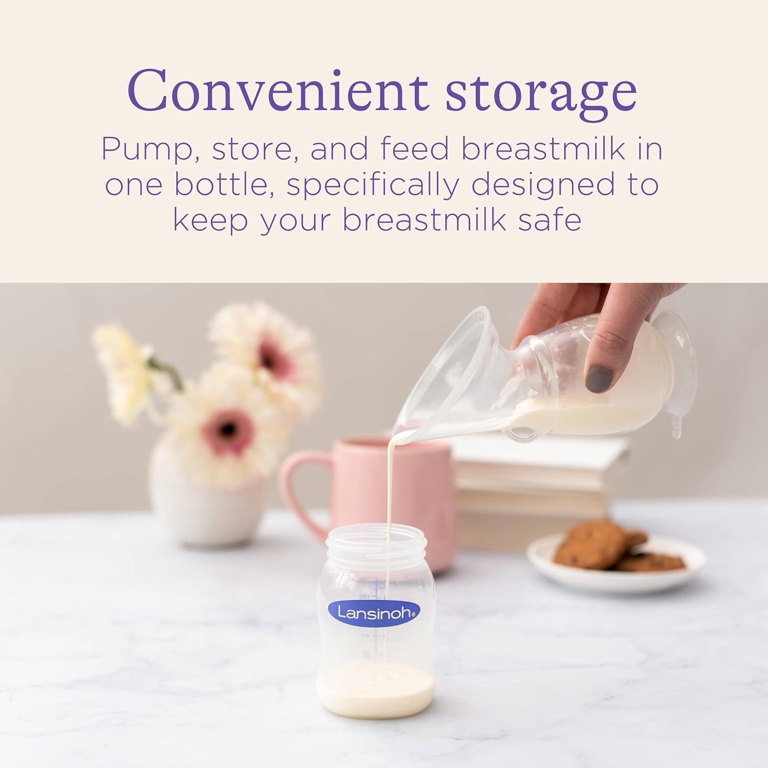 Lansinoh Breastmilk Storage Breast Pump Bottles 4 Count