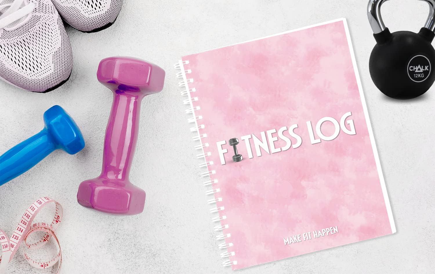 Pink Fitness Journal Workout Book - Fitness Planner - Daily Log Planner -  Workout Log Book for Weight Loss, Lifting, WOD for Men & Women to Track  Goals & Muscle Gain -Workout Accessories