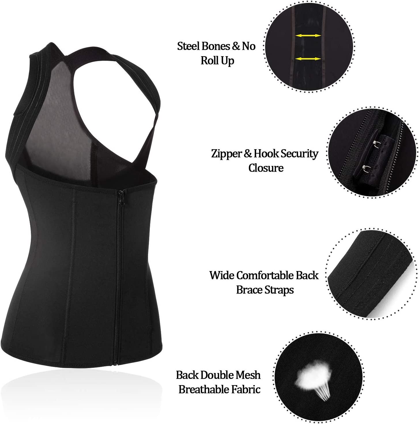 Women Back Brace Posture Corrector Waist Trainer Vest Large (L