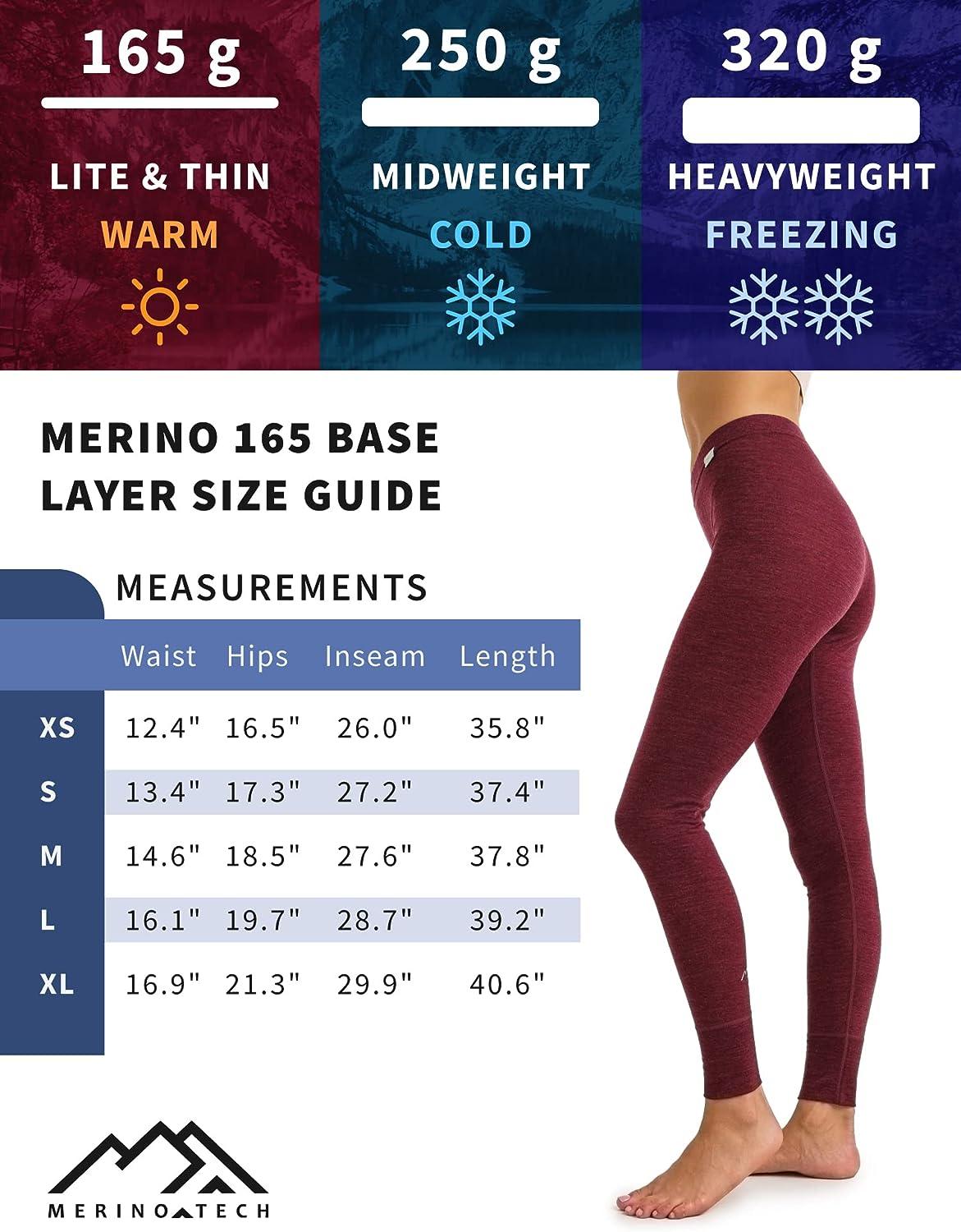  Merino Wool Base Layer Women Pants 100% Merino Wool Leggings Thermal  Underwear Bottoms Light, Midweight + Wool Socks