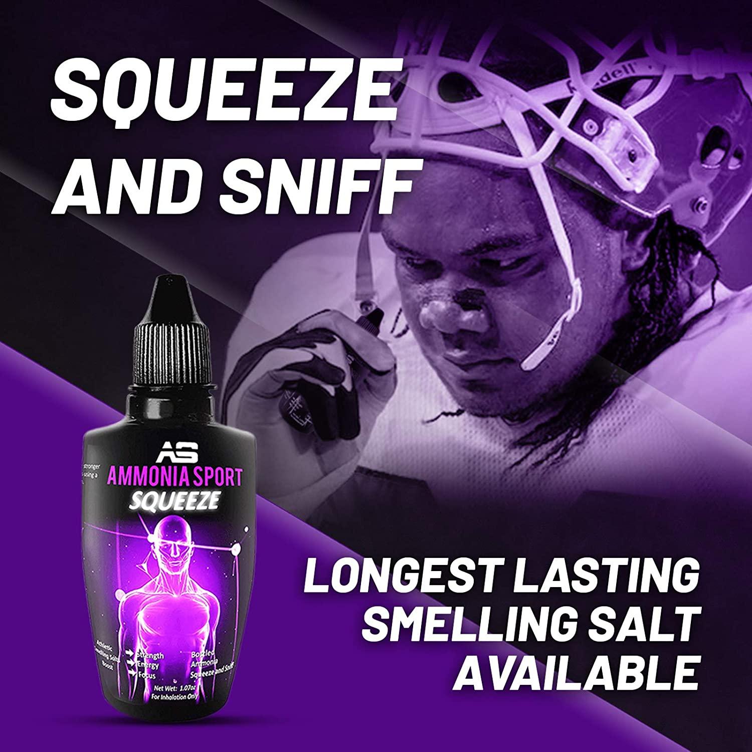 Smelling Salts for Athletes Squeeze & Sniff! PreActivated Salt with