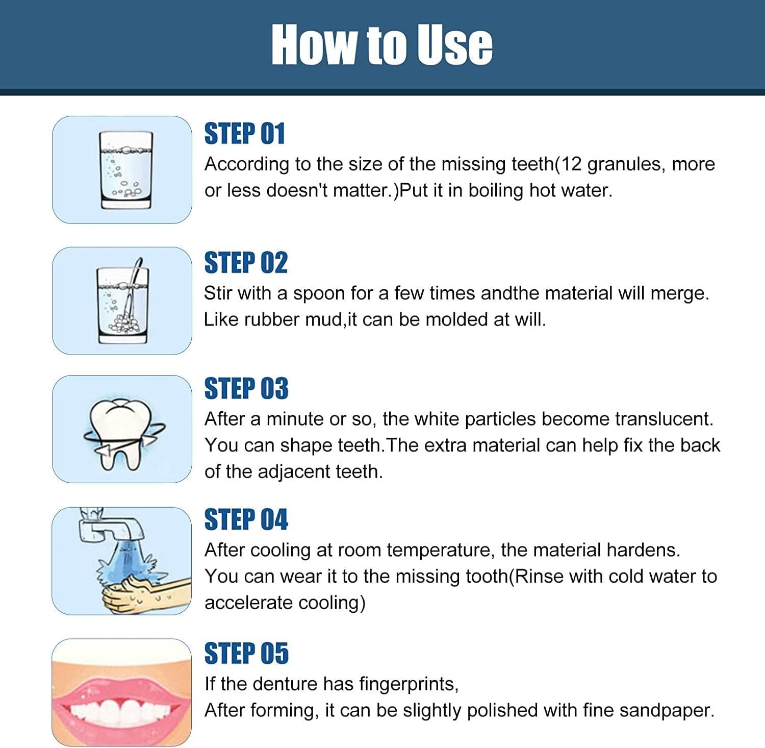 Tooth Repair Kit For Broken Teeth Tooth Repair Granules Temporary Tooth  Repair