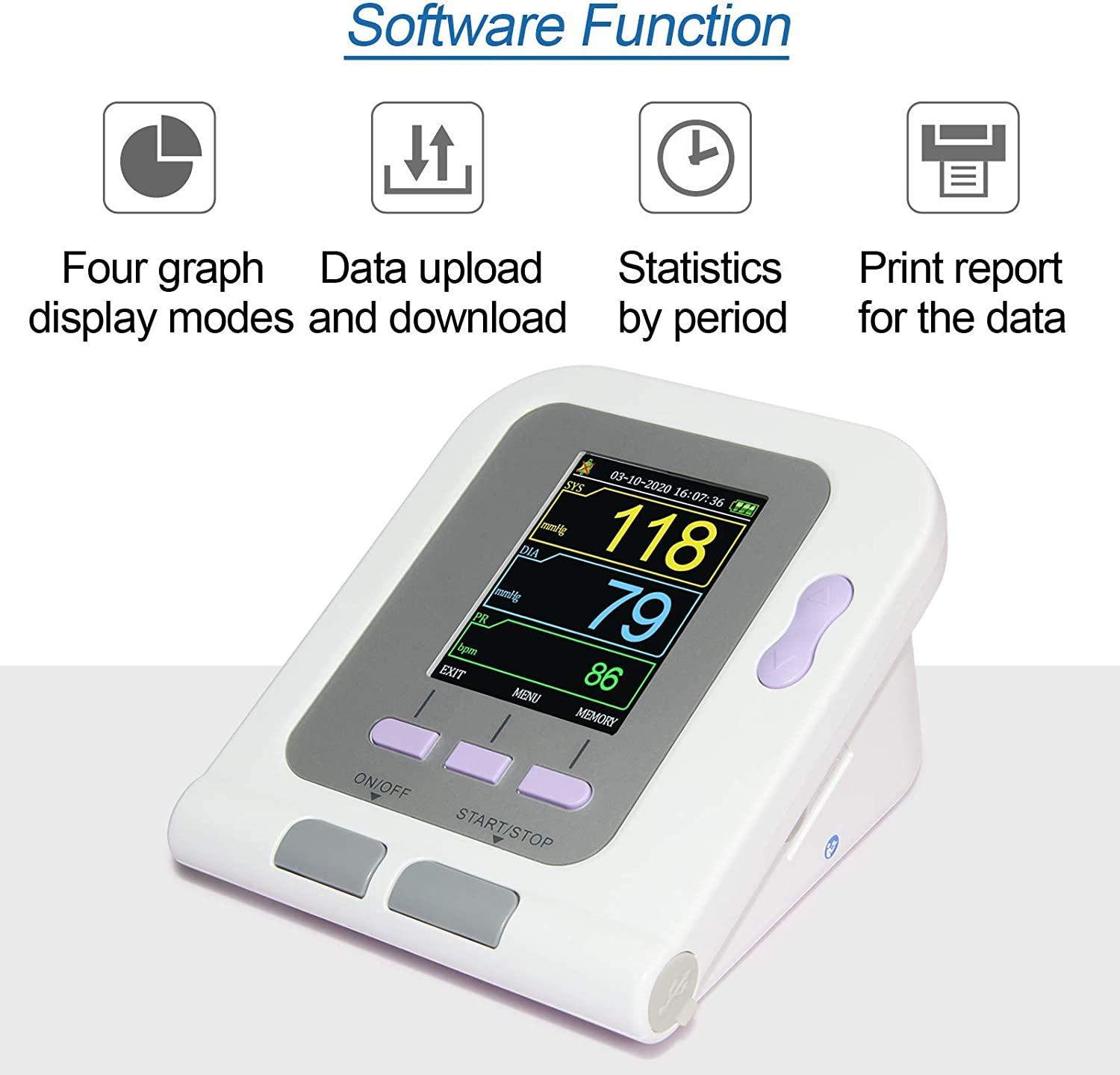CONTEC Fully Automatic Upper Arm Blood Pressure Monitor 3 Mode 3 Cuffs