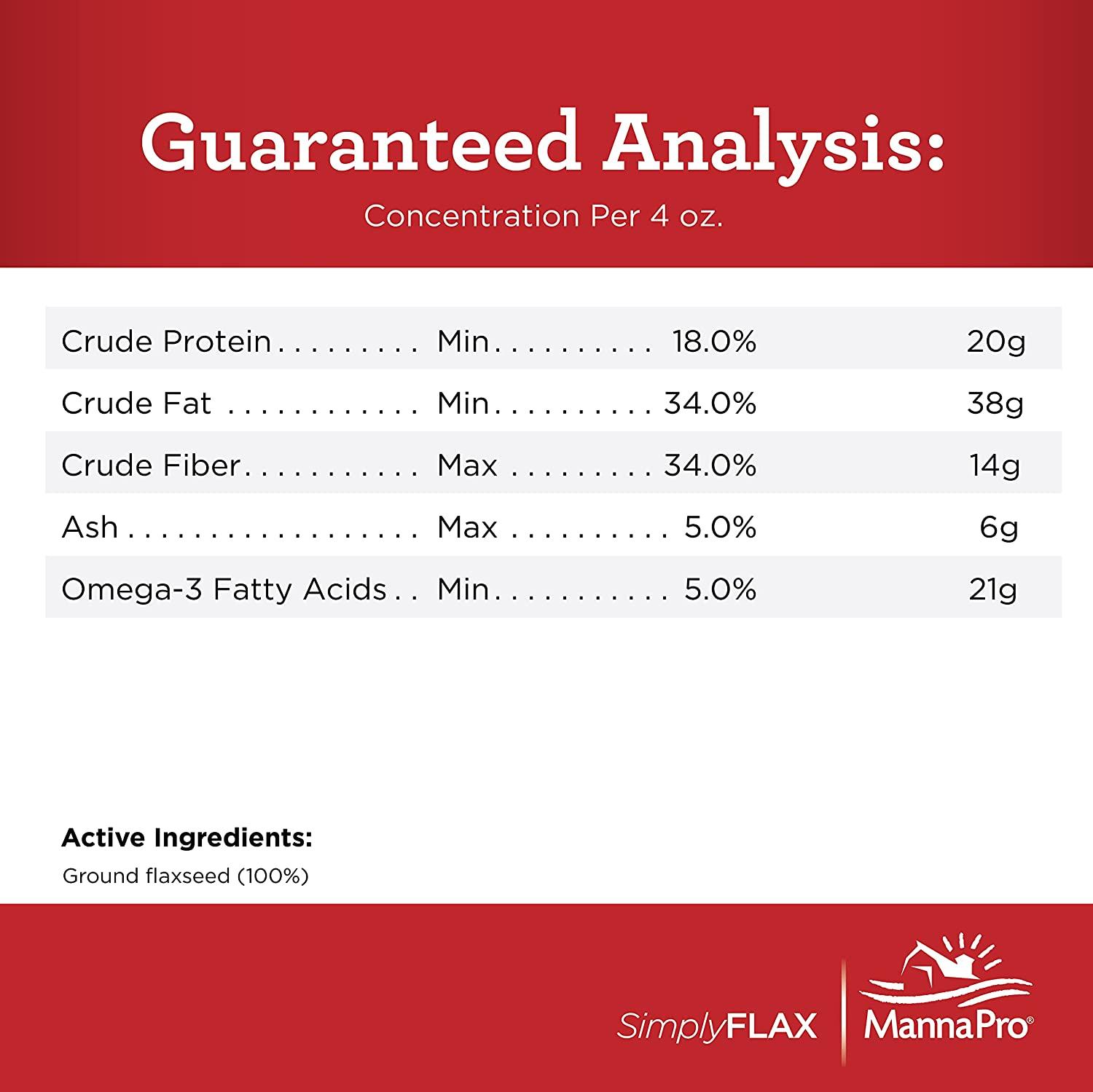 Manna Pro Simply Flax for Horses Omega3 Fatty Acids from Flaxseed 8 Pounds