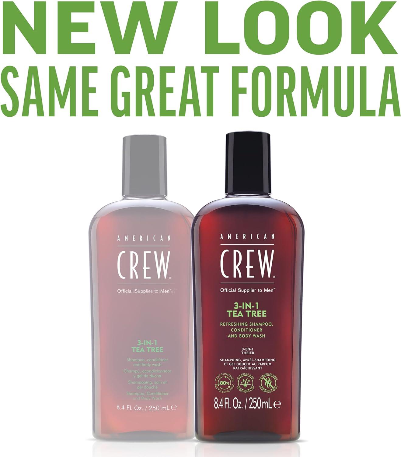 Haircare by American Crew Tea Tree 3 in 1 Shampoo Conditioner and