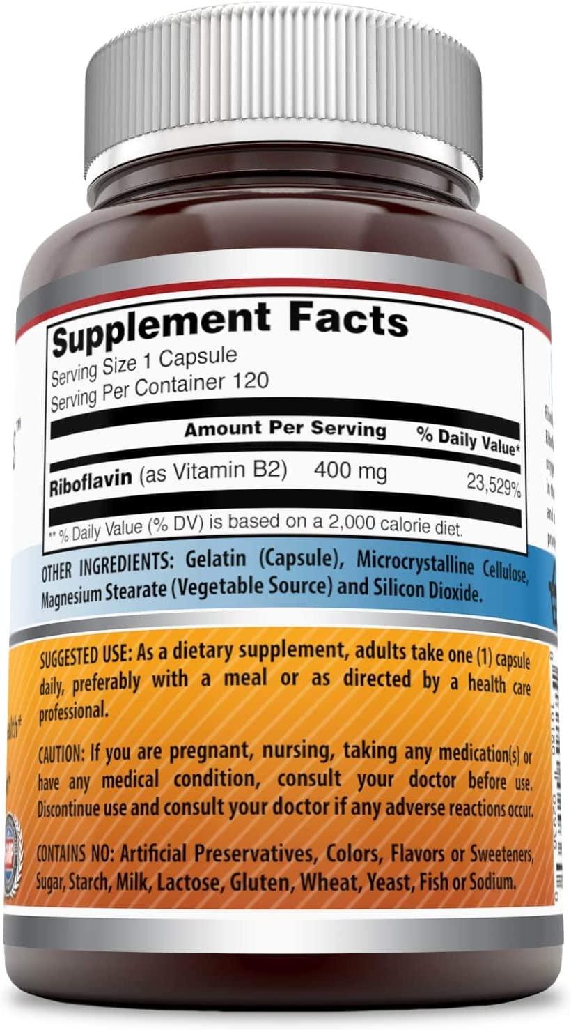 Amazing Nutrition Riboflavin 400 mg 120 Capsules