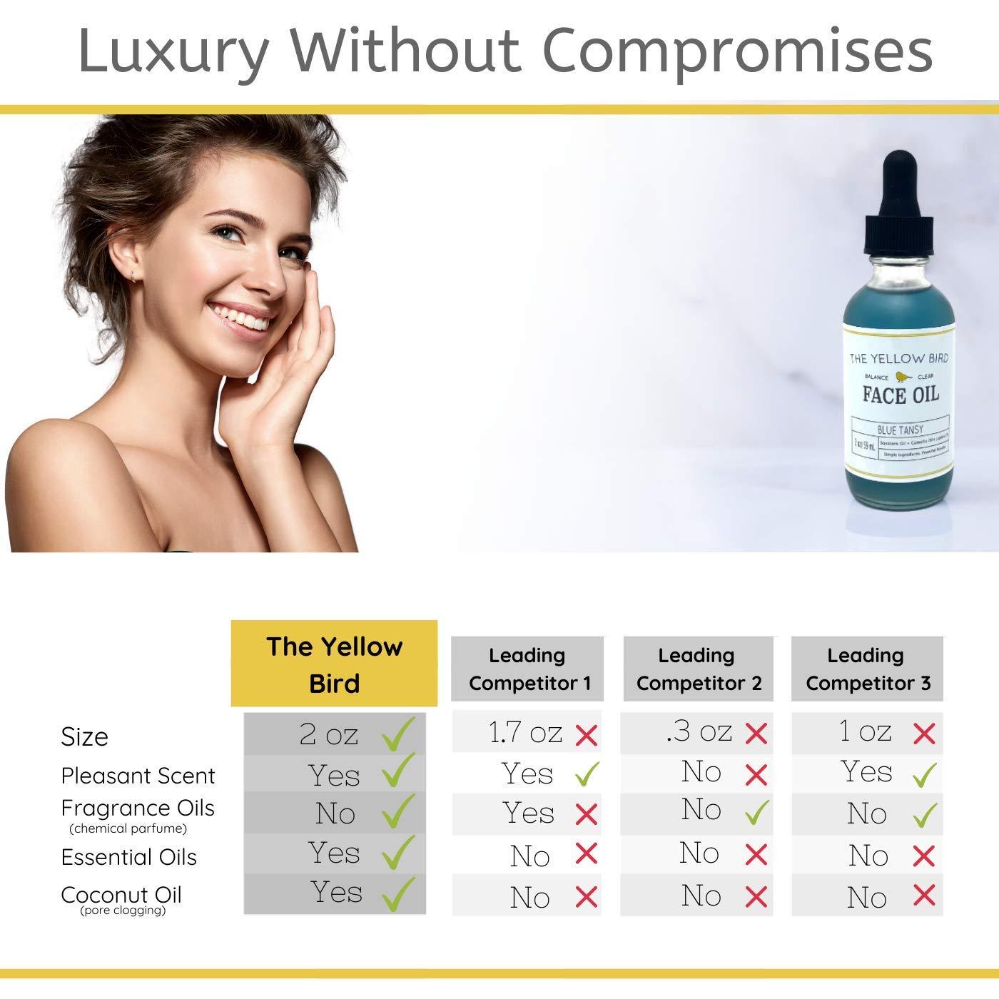 Balancing Blue Tansy Face Oil Skin Glowing Serum. Anti Aging Collagen