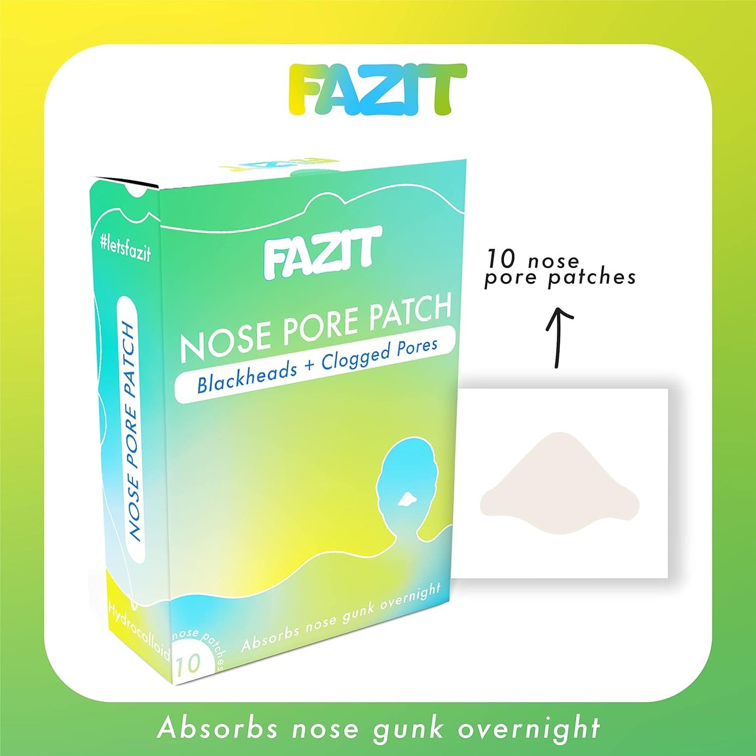 FAZIT Zit Zapper Nose Pore Patch 10Pc Pimple Patch Set Hydrocolloid Acne Best Nose Blackhead