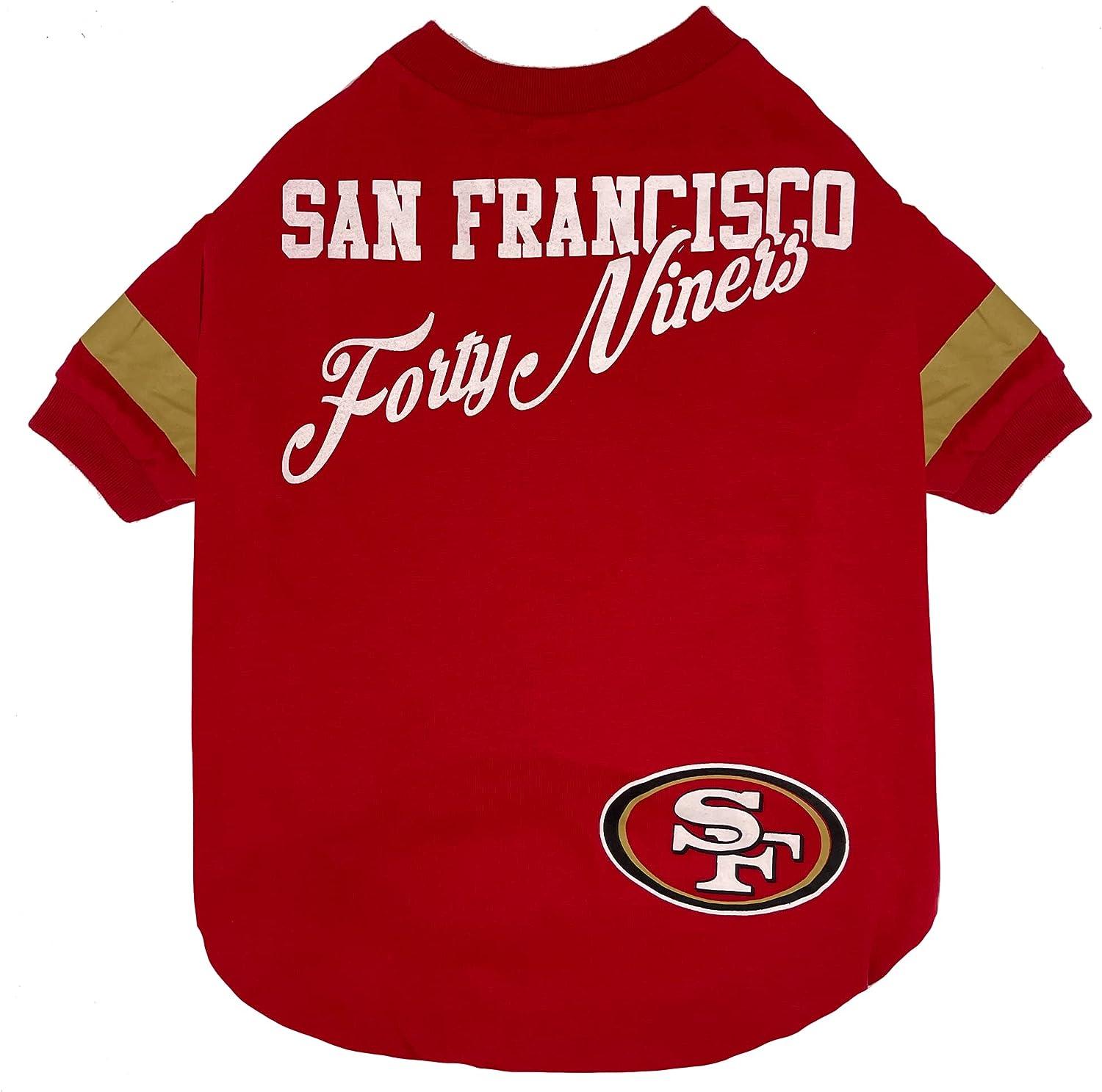 NFL SAN Francisco 49ERS Hoodie for Dogs & Cats., NFL Football Licensed Dog  Hoody Tee Shirt, Medium, Sports Hoody T-Shirt for Pets