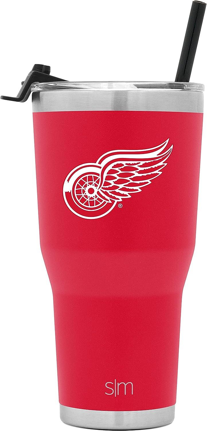 Simple Modern Officially Licensed Tumbler Insulated Travel Mug Cup with  Flip Lid and Straw Detroit Red Wings