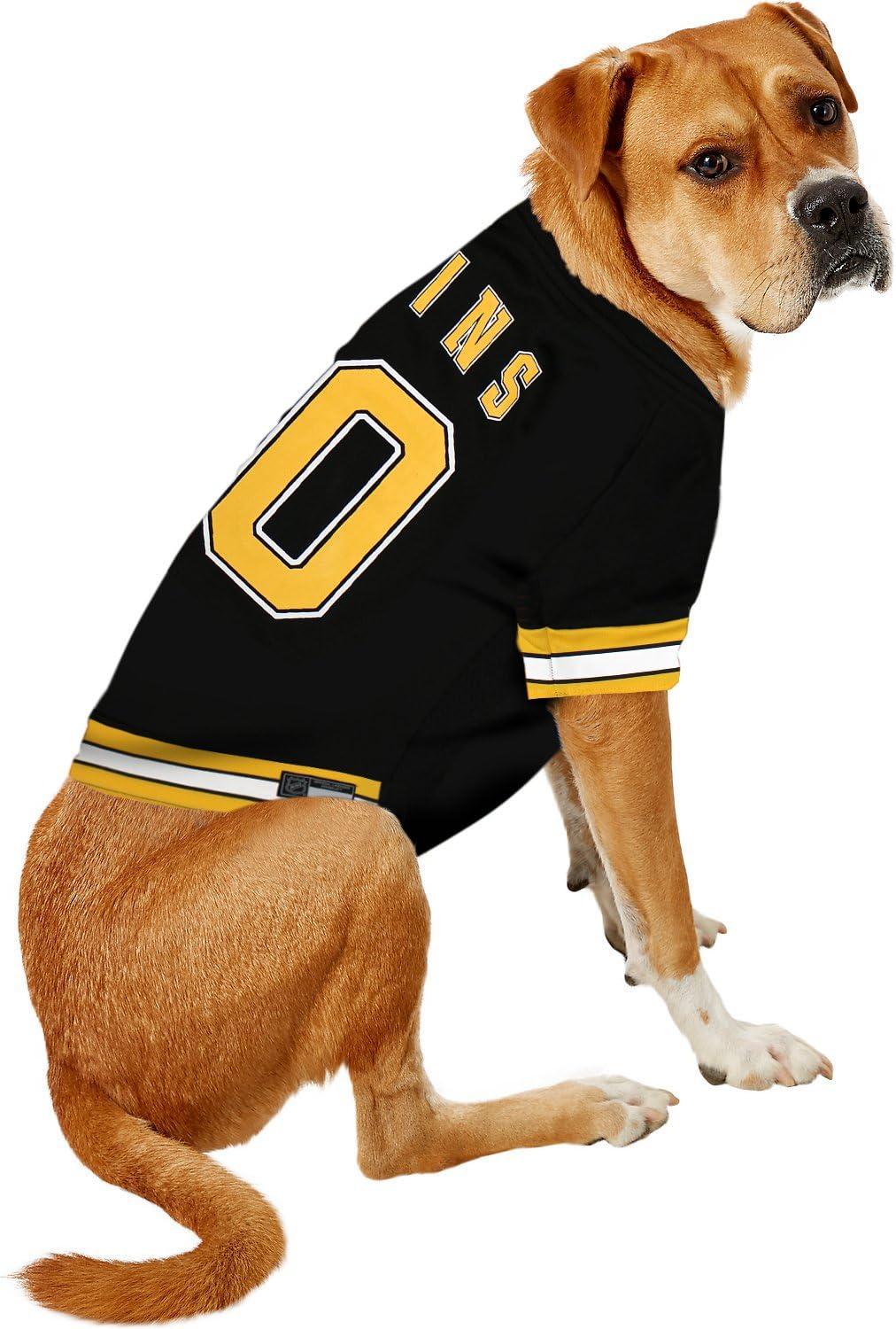 NHL Boston Bruins Jersey for Dogs & Cats, Medium. - Let Your Pet Be A Real  NHL Fan! Boston Bruins Medium Hockey Jersey NHL Dog Jersey