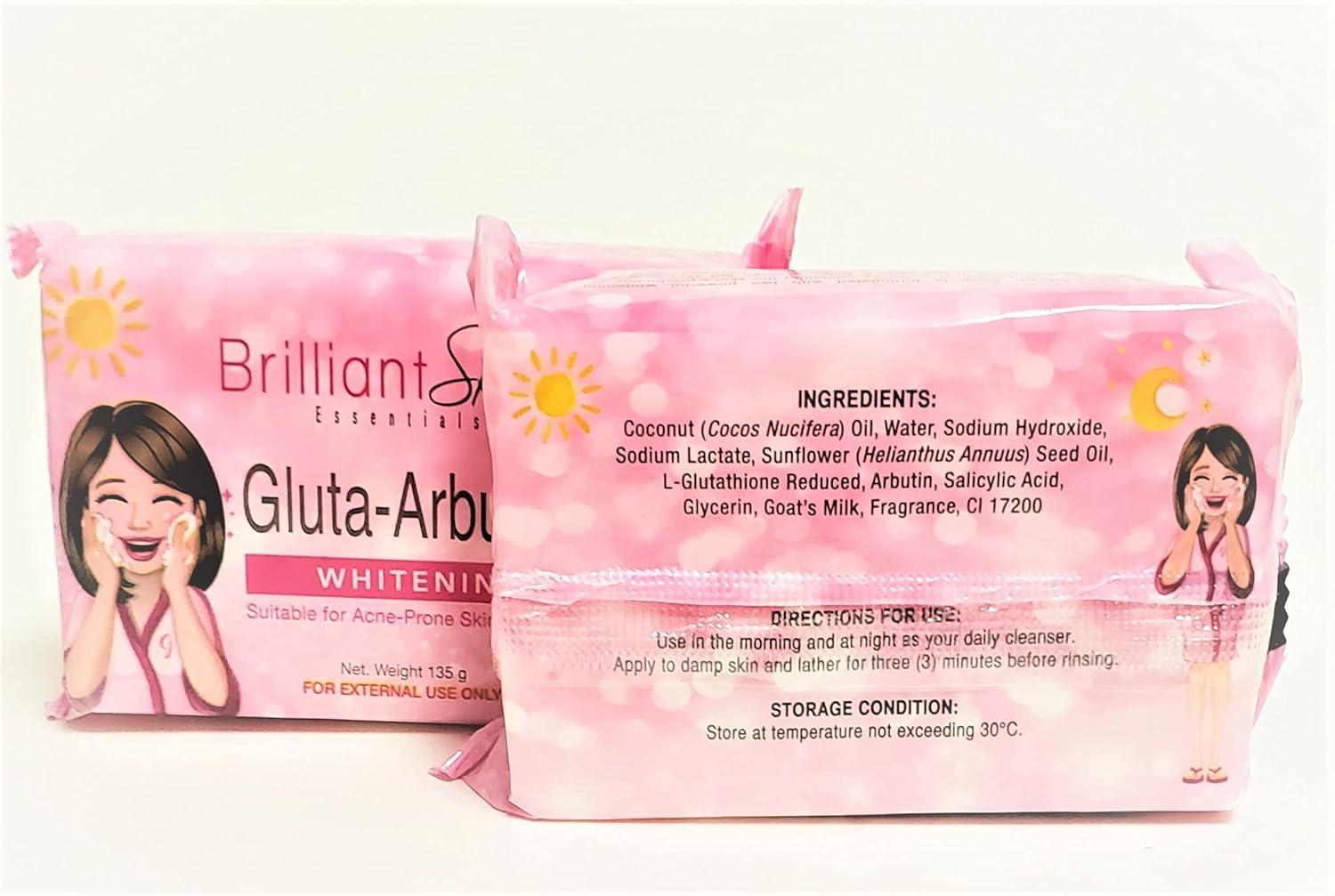 Brilliant Skin Gluta-Arbutin Soap Bar 135g (Pack of 2) - Skin Whitening and  Brightening Formula | Buy Now with Express International Delivery