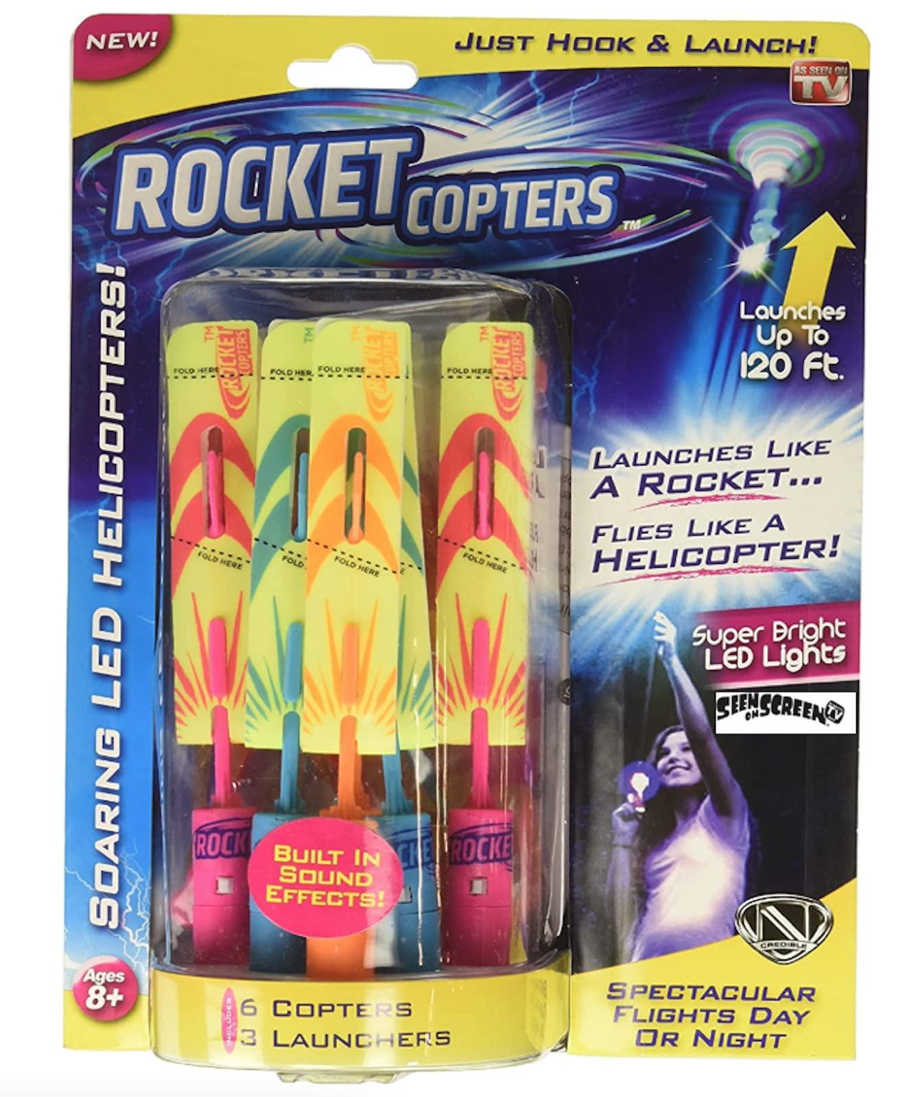 Rocket Copters The Amazing Slingshot LED Helicopters As Seen on TV