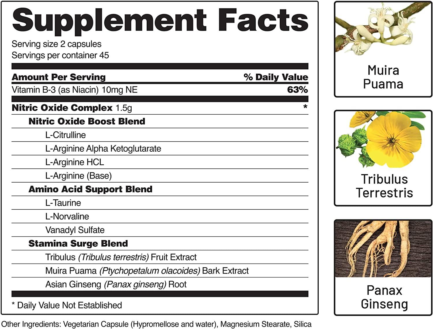 Snap Supplements Nitric Oxide Booster Pre Workout Muscle Builder with