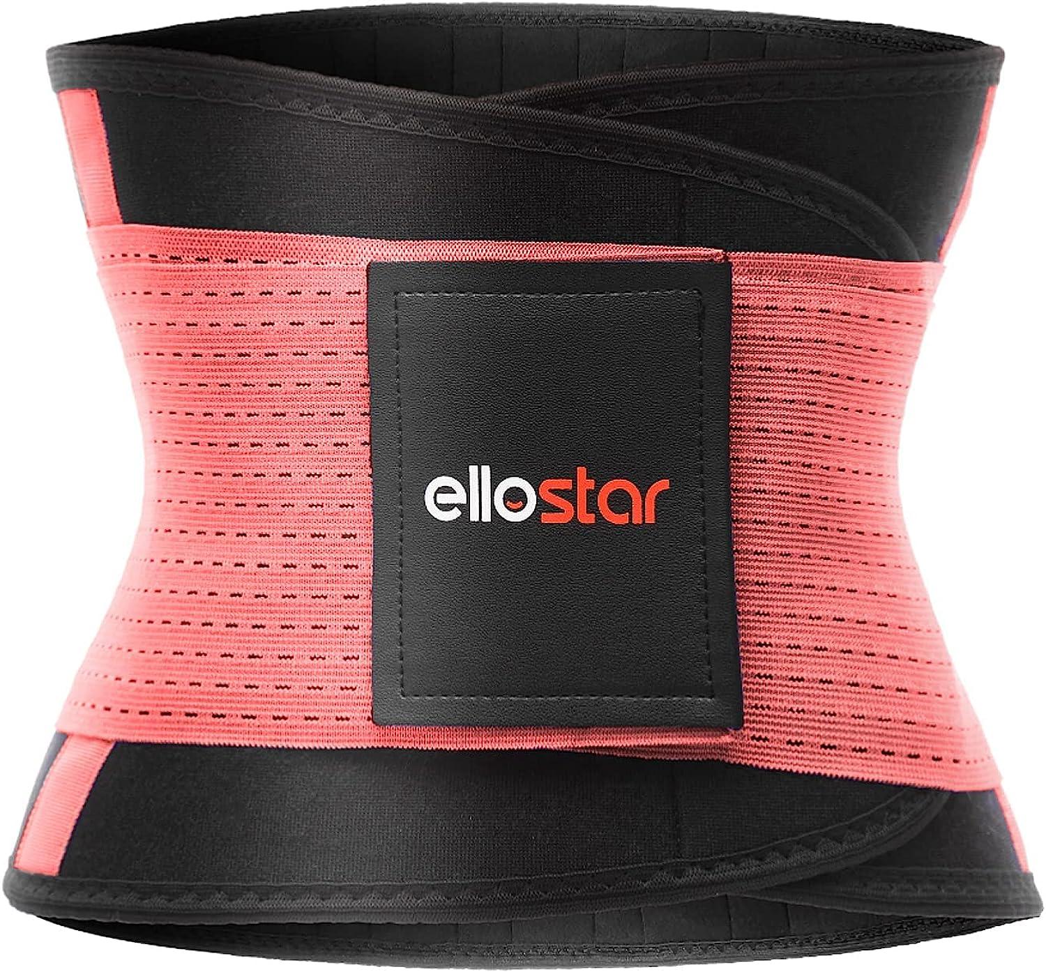 ellostar Waist Trainer for Women, Back Support Band & Tummy Control Body  Shaper, Sweat Weight Loss Shapewear, Workout Large Pink