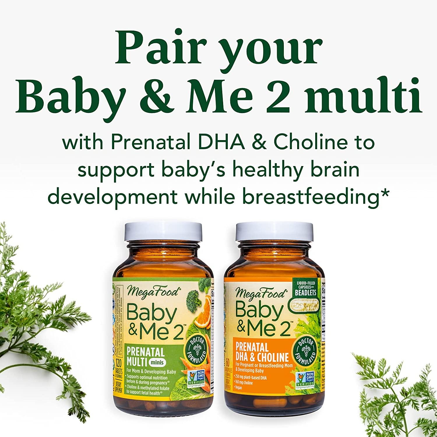 MegaFood Baby & Me 2 Prenatal Multi Minis Prenatal Vitamins for Women